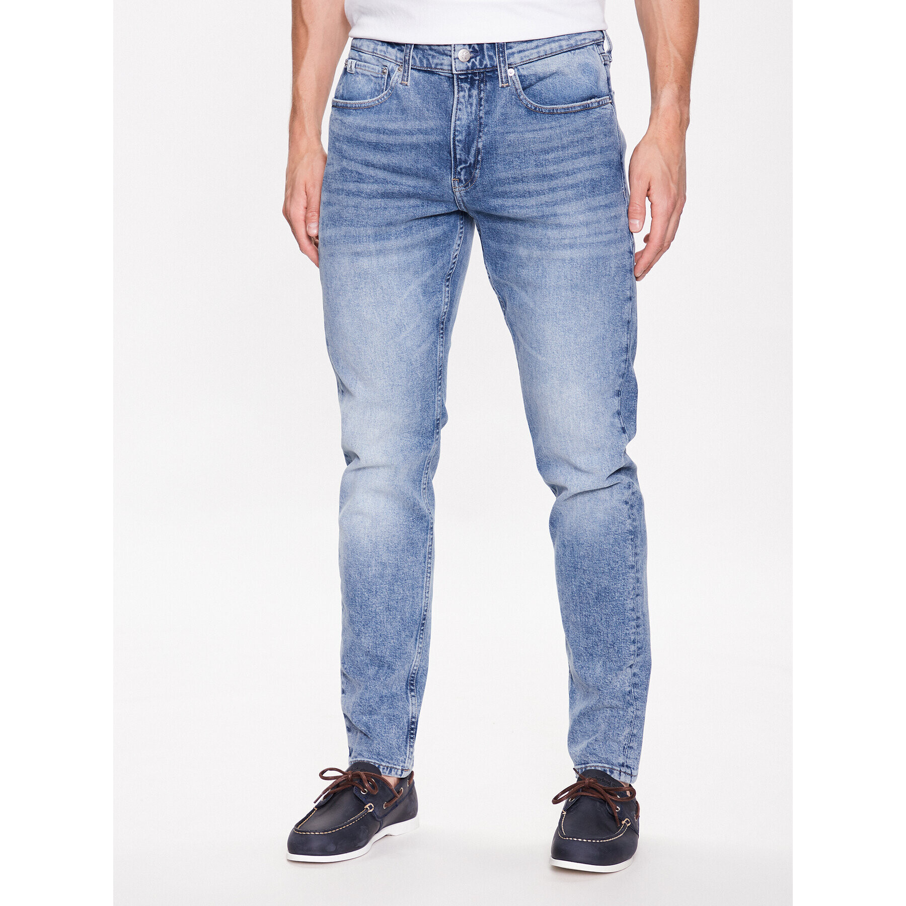 Calvin Klein Jeans Дънки J30J322802 Син Slim Fit - Pepit.bg