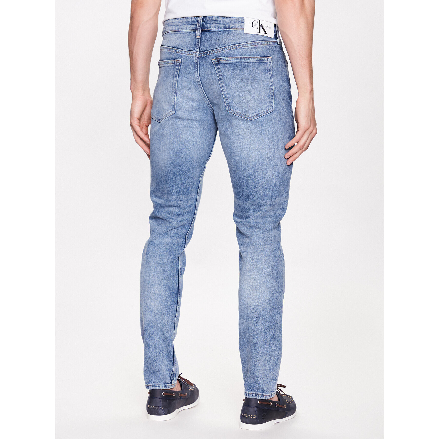 Calvin Klein Jeans Дънки J30J322802 Син Slim Fit - Pepit.bg