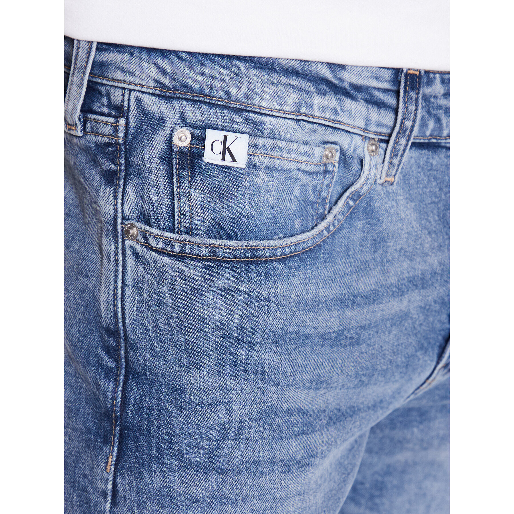 Calvin Klein Jeans Дънки J30J322802 Син Slim Fit - Pepit.bg