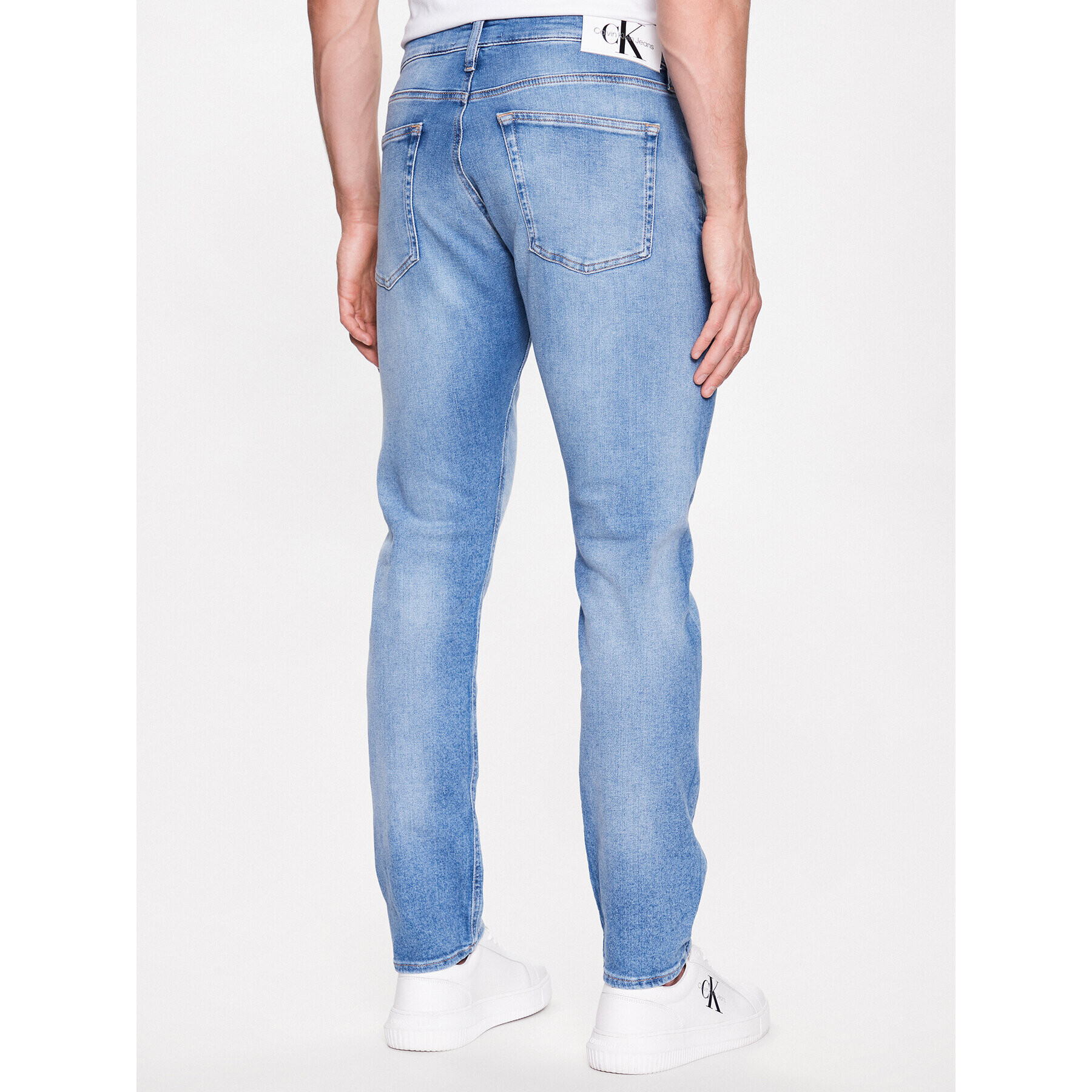 Calvin Klein Jeans Дънки J30J322806 Син Slim Fit - Pepit.bg