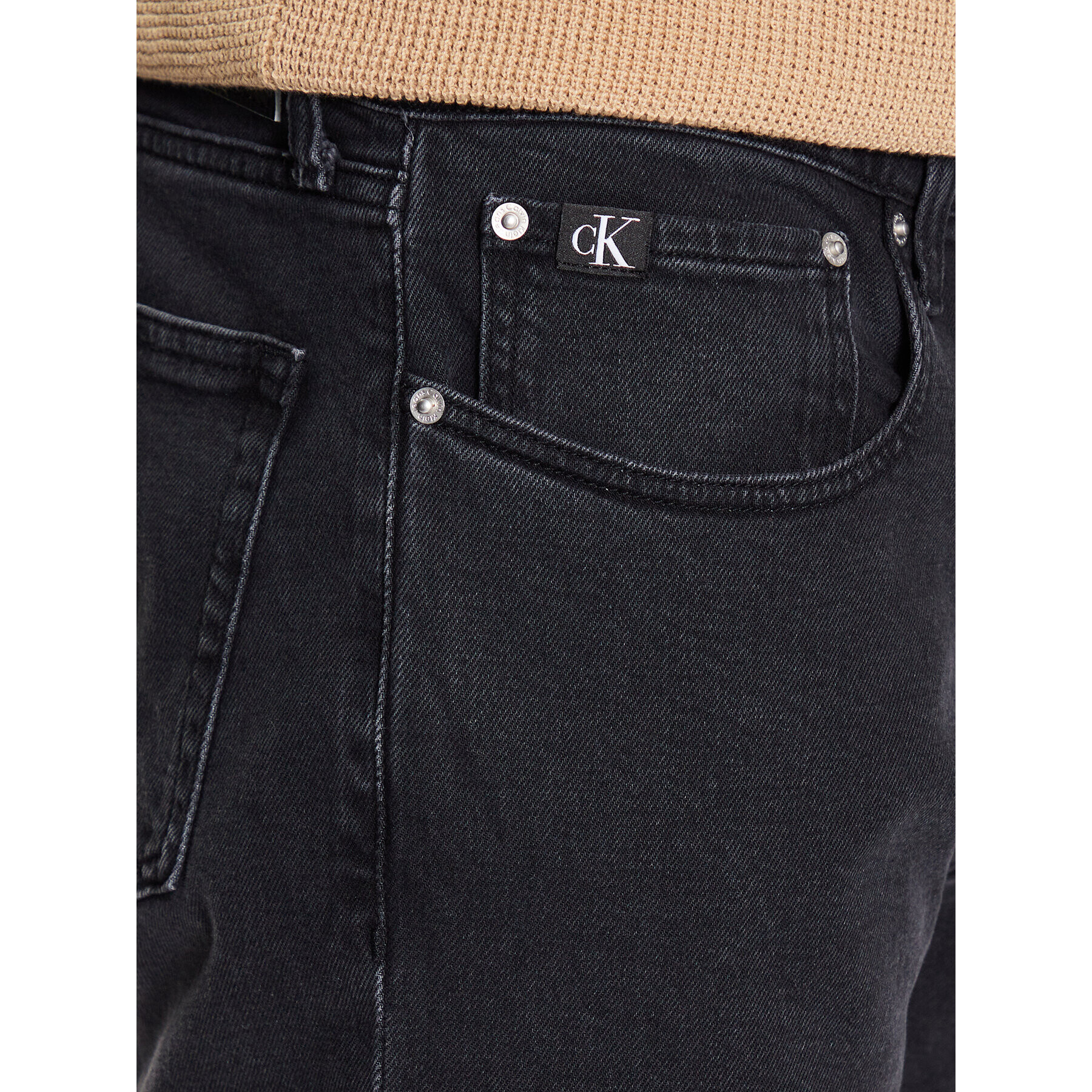 Calvin Klein Jeans Дънки J30J322807 Черен Straight Fit - Pepit.bg