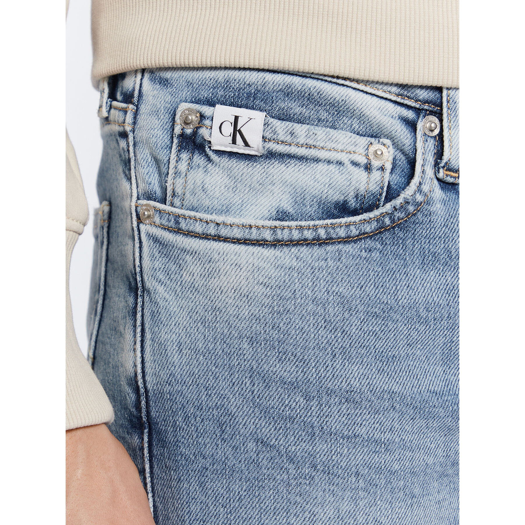 Calvin Klein Jeans Дънки J30J322808 Син Slim Fit - Pepit.bg