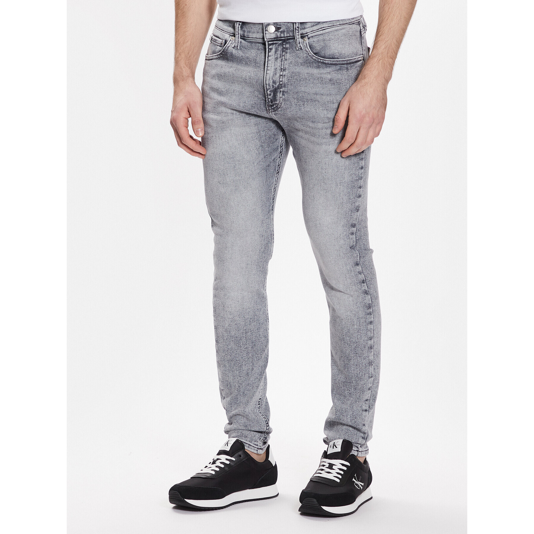 Calvin Klein Jeans Дънки J30J322809 Сив Super Skinny Fit - Pepit.bg