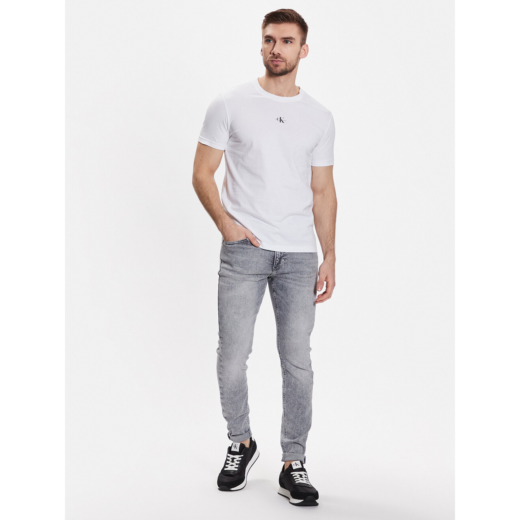 Calvin Klein Jeans Дънки J30J322809 Сив Super Skinny Fit - Pepit.bg