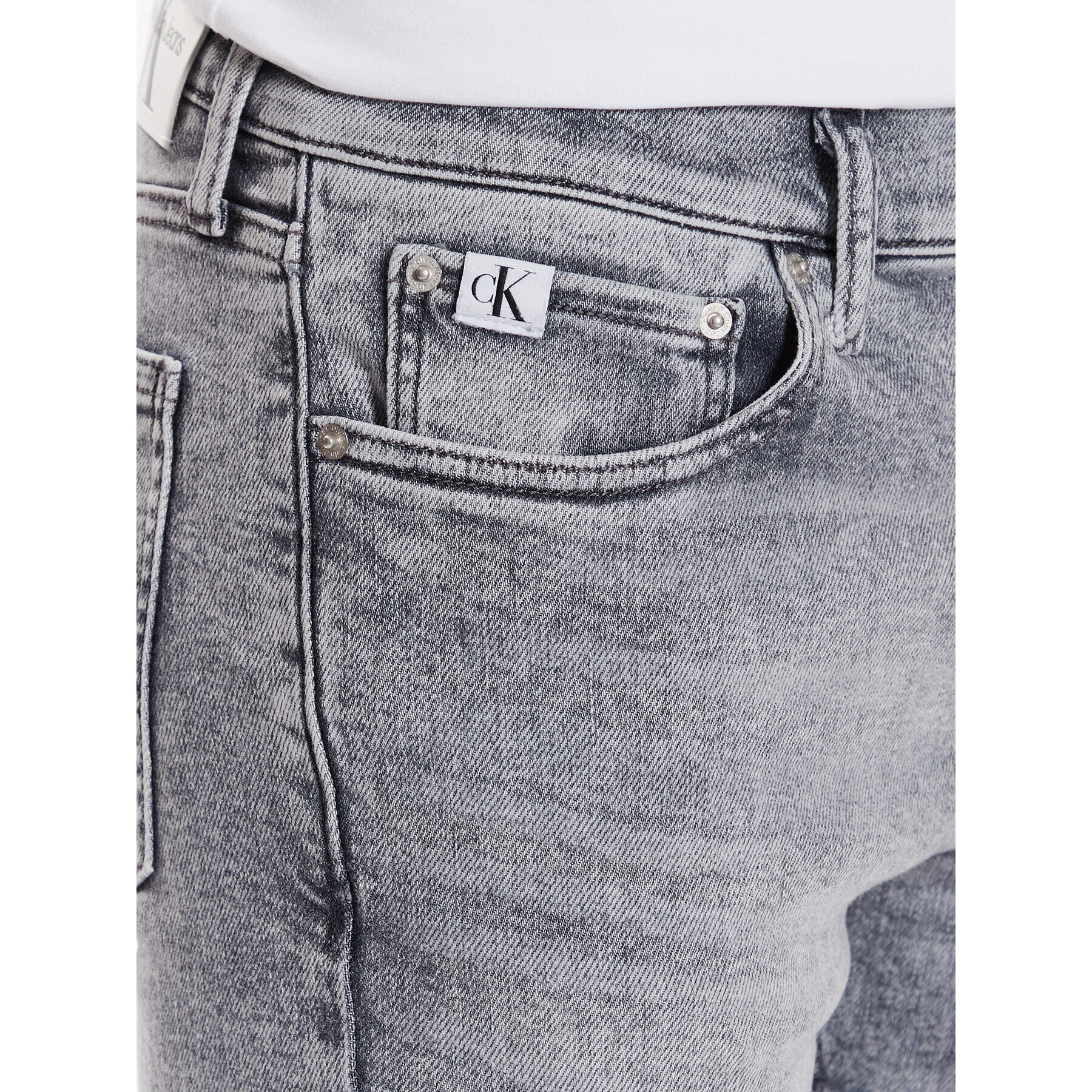 Calvin Klein Jeans Дънки J30J322809 Сив Super Skinny Fit - Pepit.bg