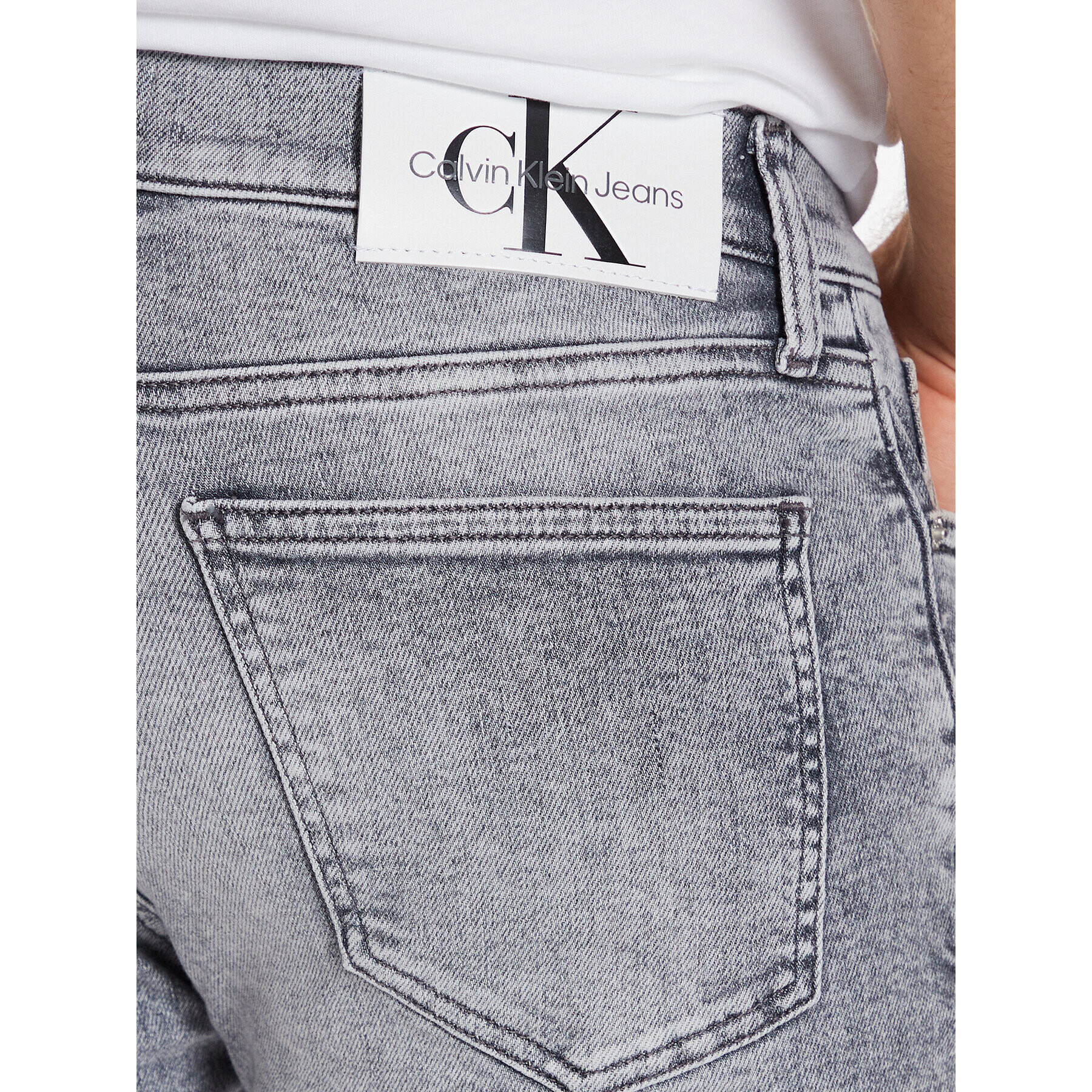 Calvin Klein Jeans Дънки J30J322809 Сив Super Skinny Fit - Pepit.bg