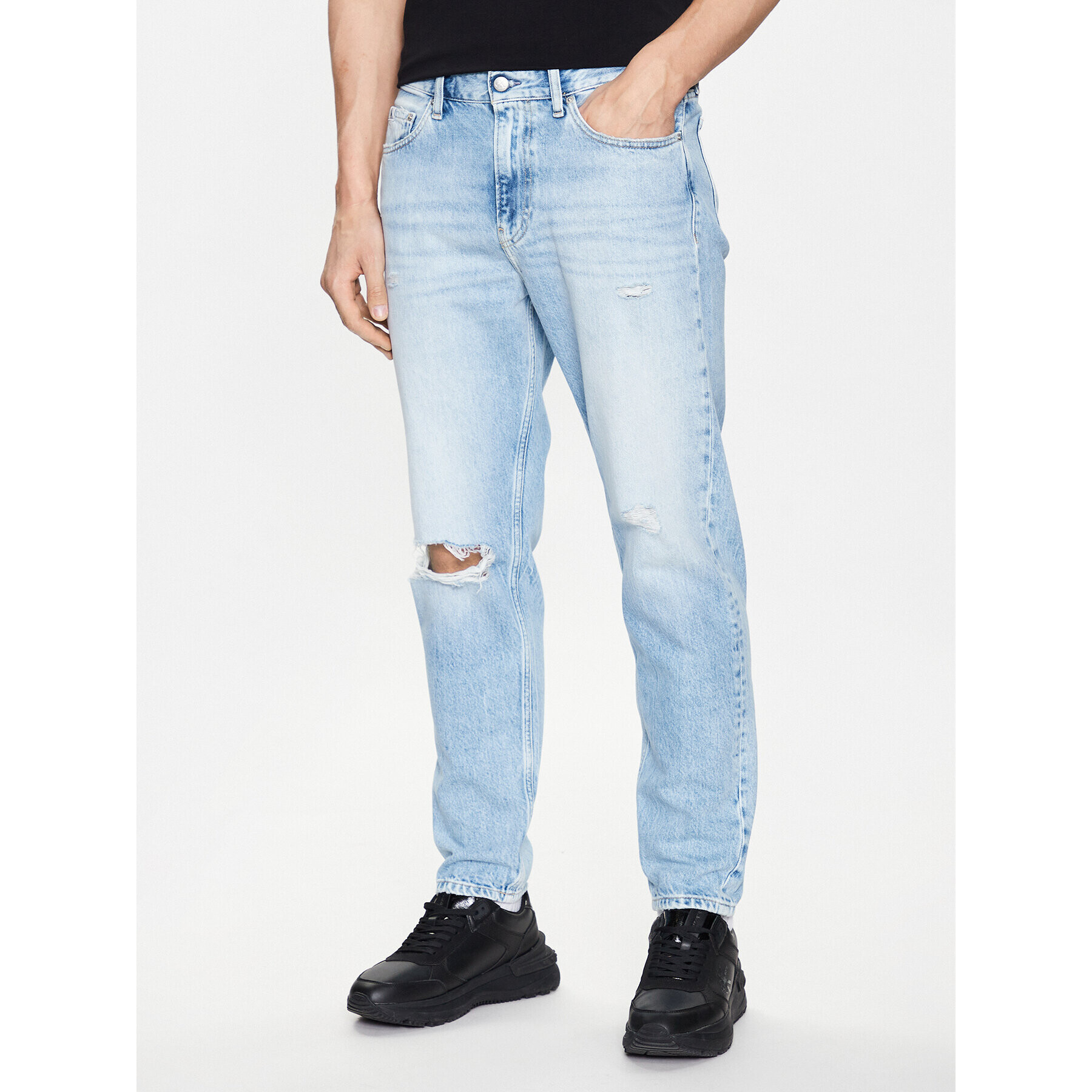 Calvin Klein Jeans Дънки J30J322815 Син Taper Fit - Pepit.bg