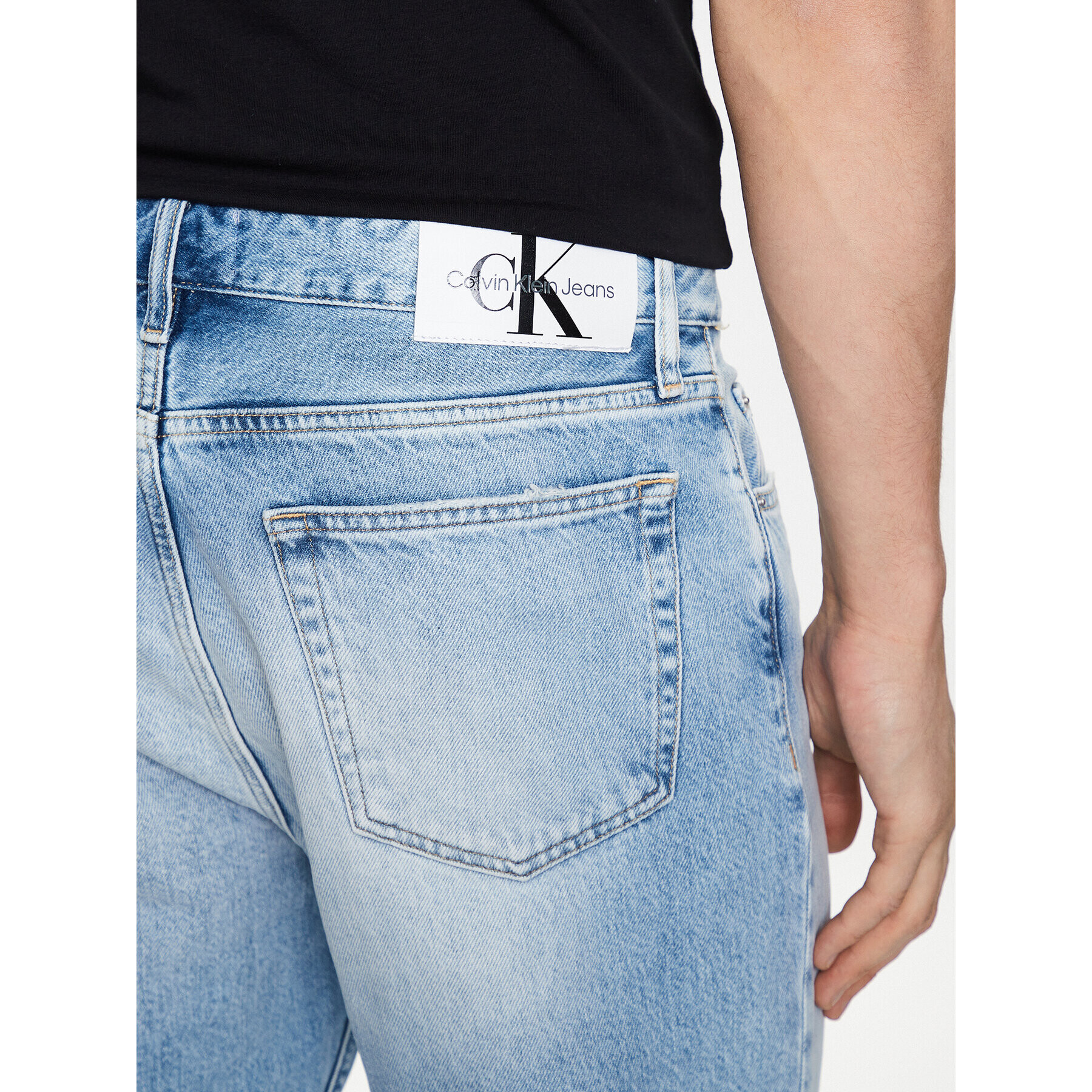 Calvin Klein Jeans Дънки J30J322815 Син Taper Fit - Pepit.bg
