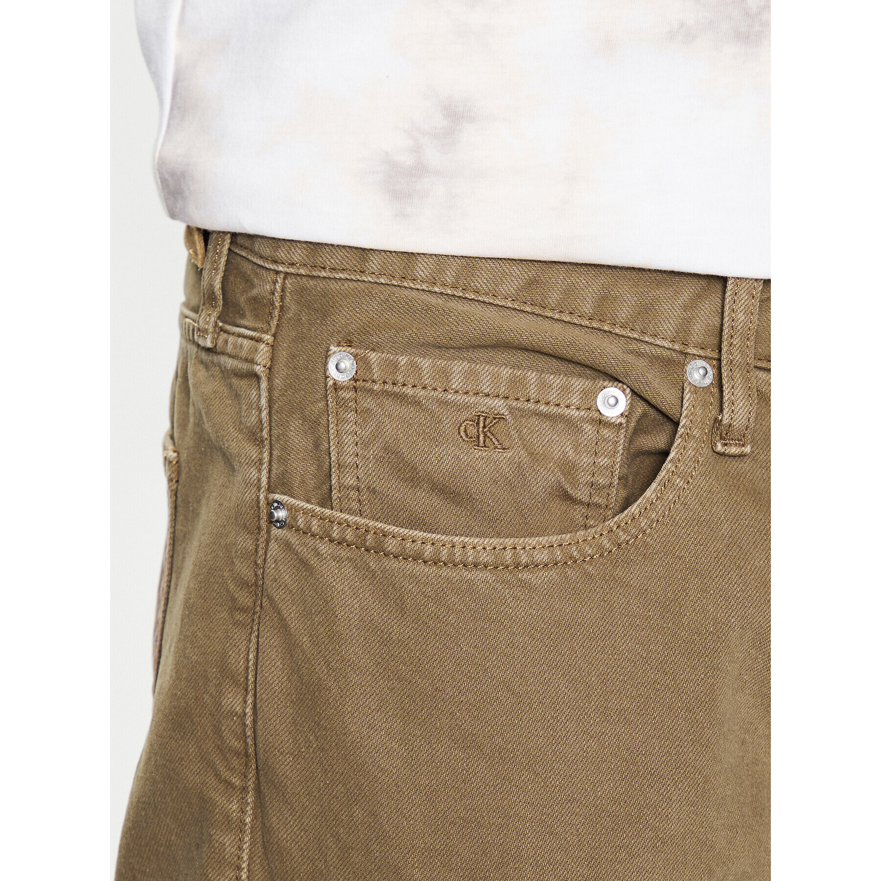Calvin Klein Jeans Дънки J30J322820 Кафяв Regular Fit - Pepit.bg
