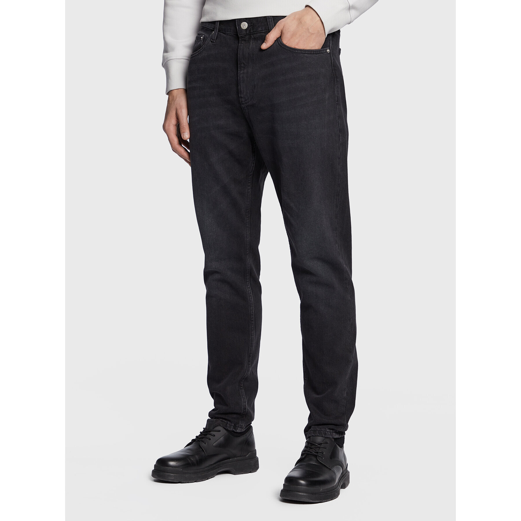 Calvin Klein Jeans Дънки J30J322821 Черен Regular Fit - Pepit.bg