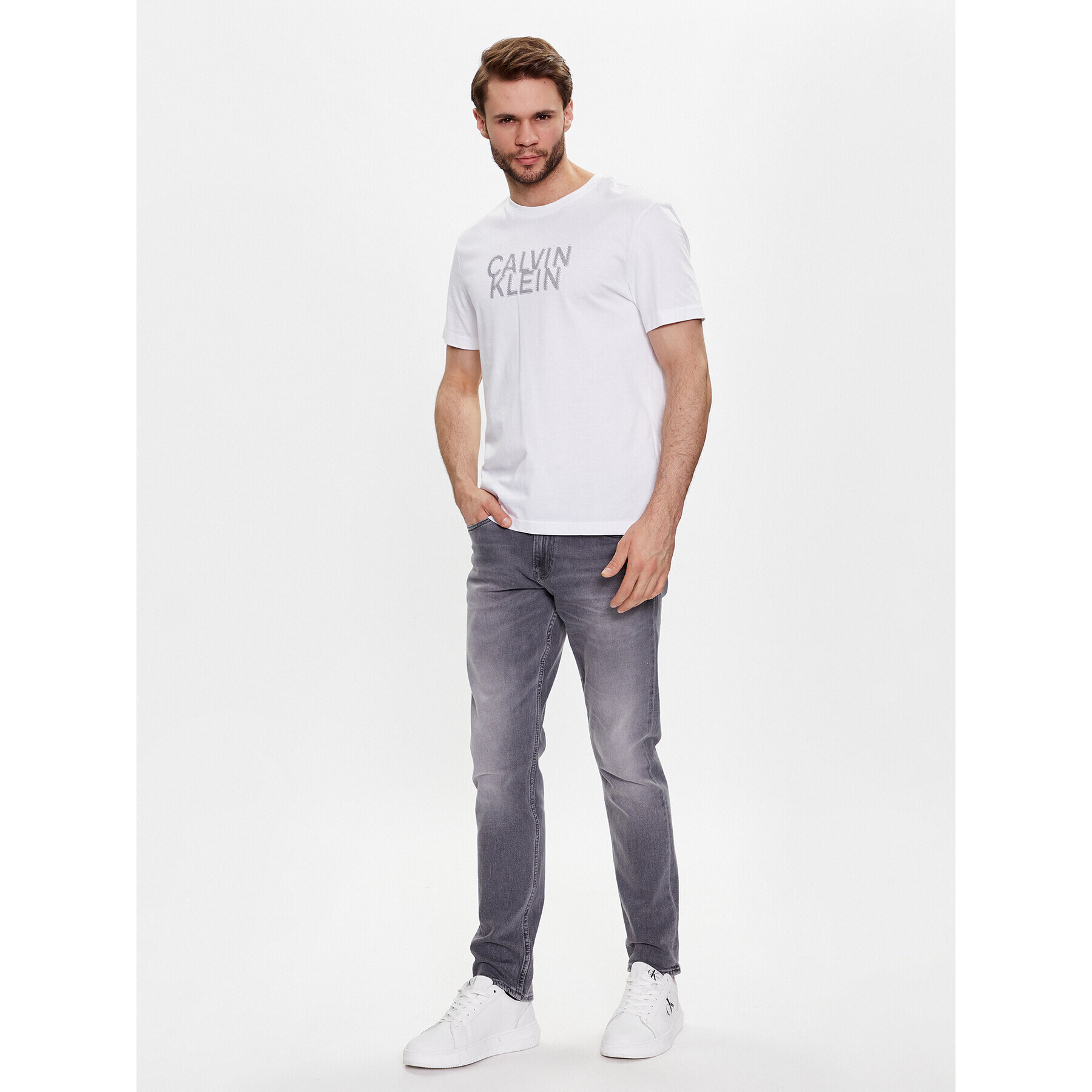 Calvin Klein Jeans Дънки J30J322824 Сив Slim Fit - Pepit.bg