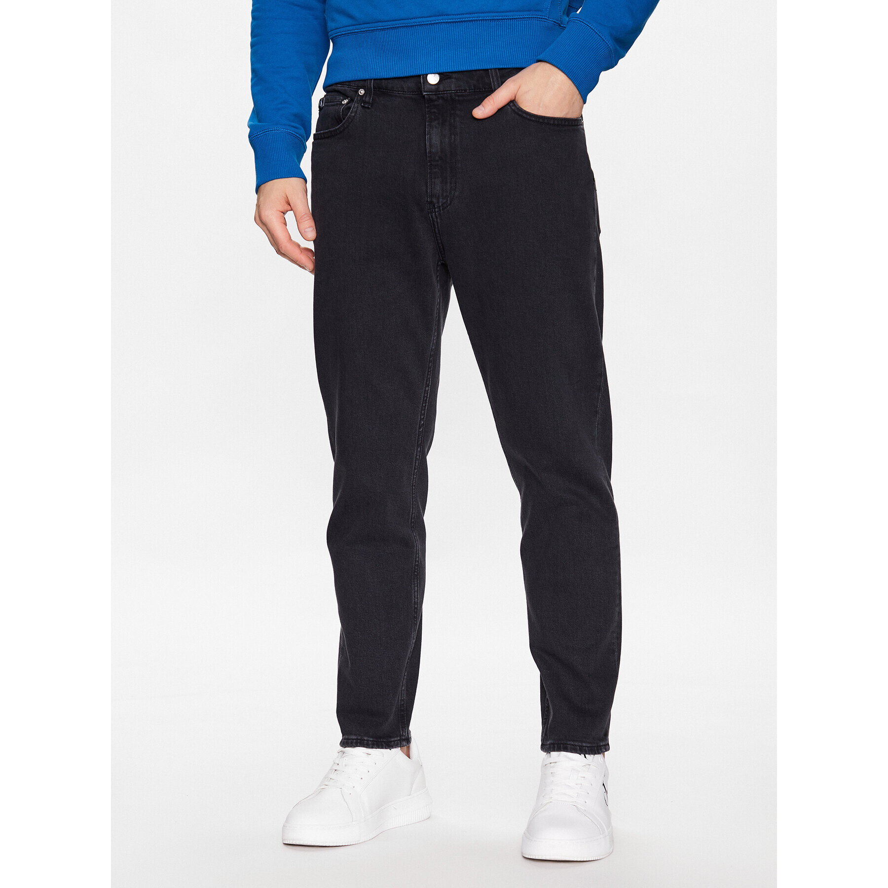 Calvin Klein Jeans Дънки J30J322825 Черен Relaxed Fit - Pepit.bg