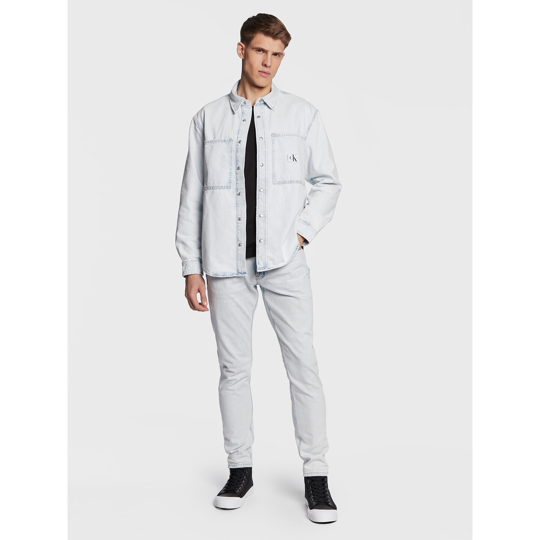 Calvin Klein Jeans Дънки J30J322832 Син Slim Fit - Pepit.bg