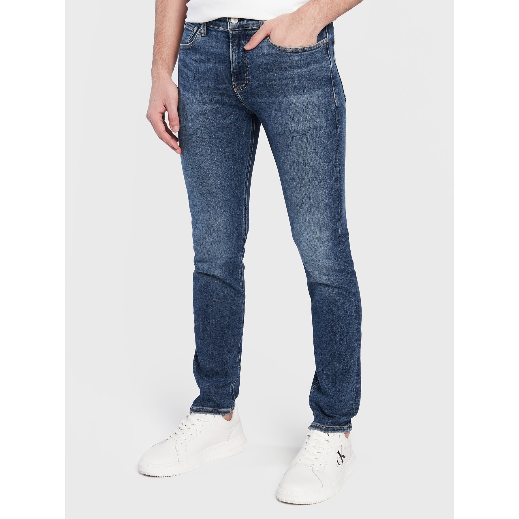 Calvin Klein Jeans Дънки J30J322834 Тъмносин Skinny Fit - Pepit.bg