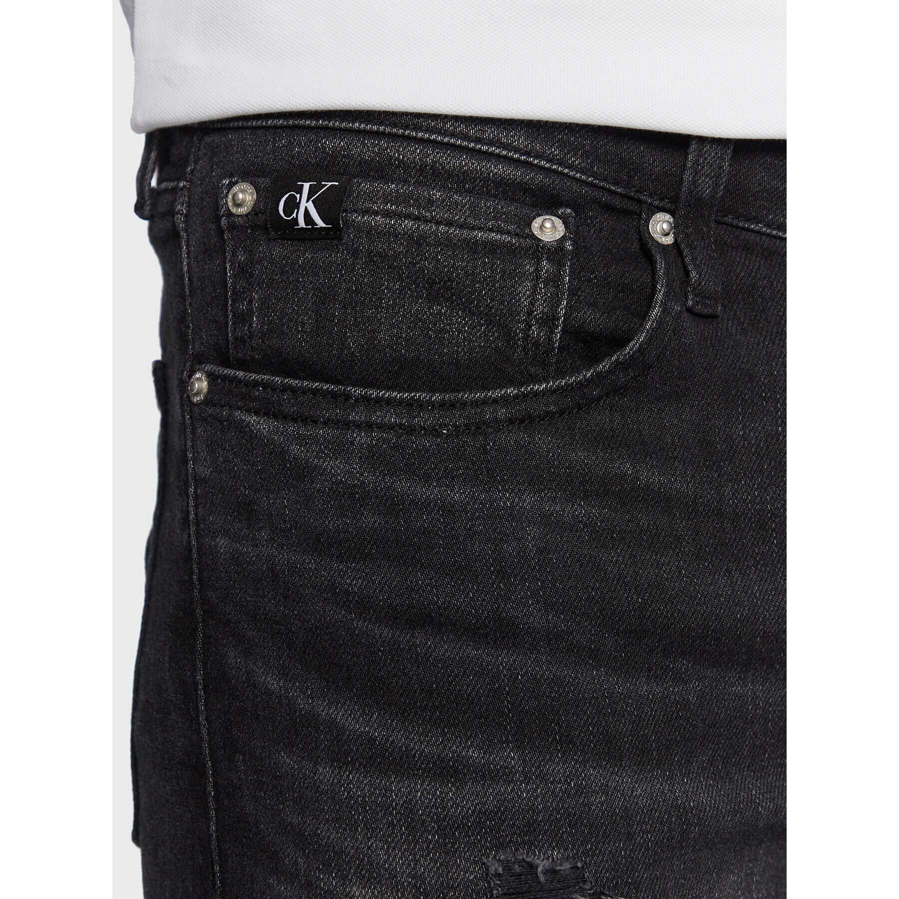 Calvin Klein Jeans Дънки J30J322836 Черен Skinny Fit - Pepit.bg