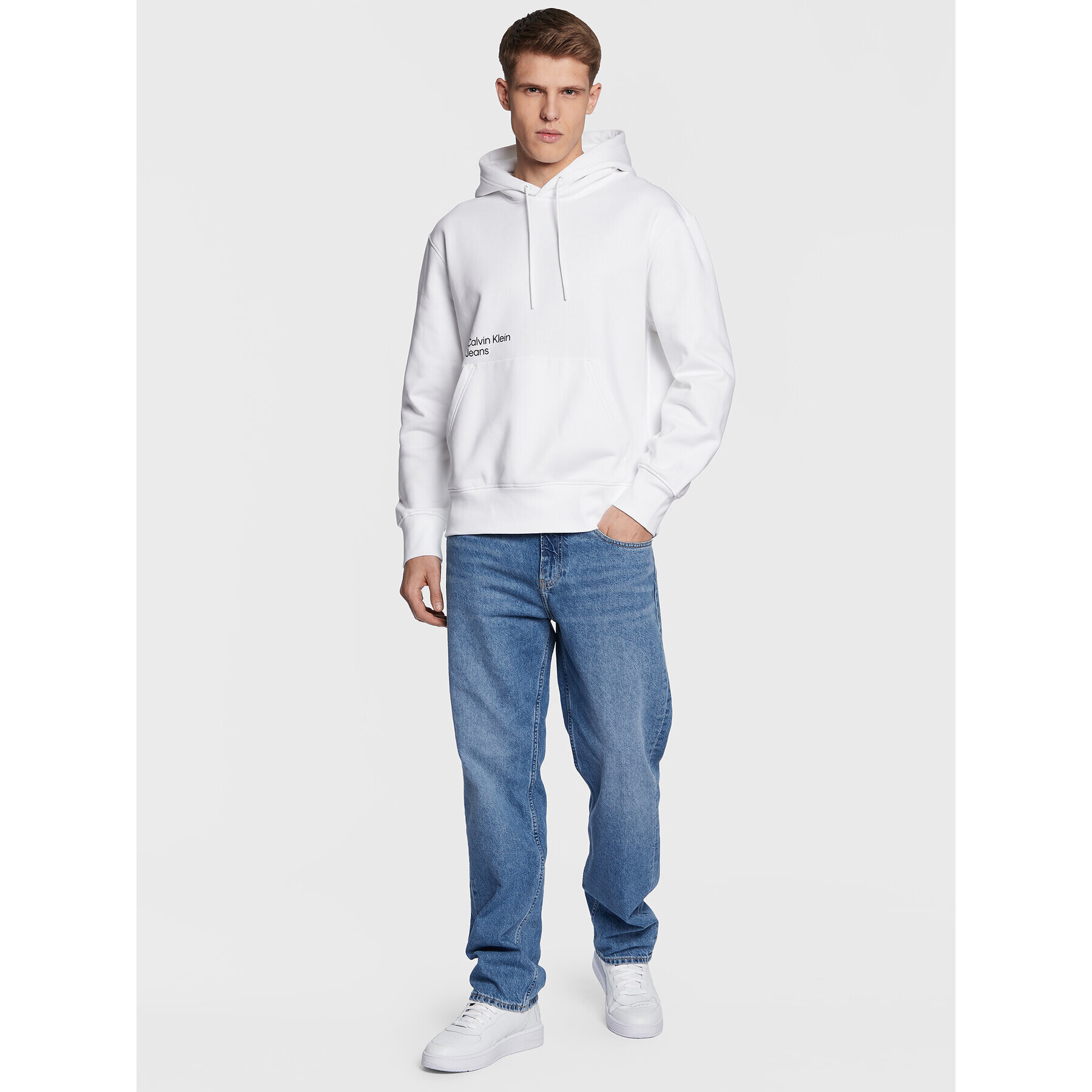 Calvin Klein Jeans Дънки J30J323069 Син Straight Fit - Pepit.bg