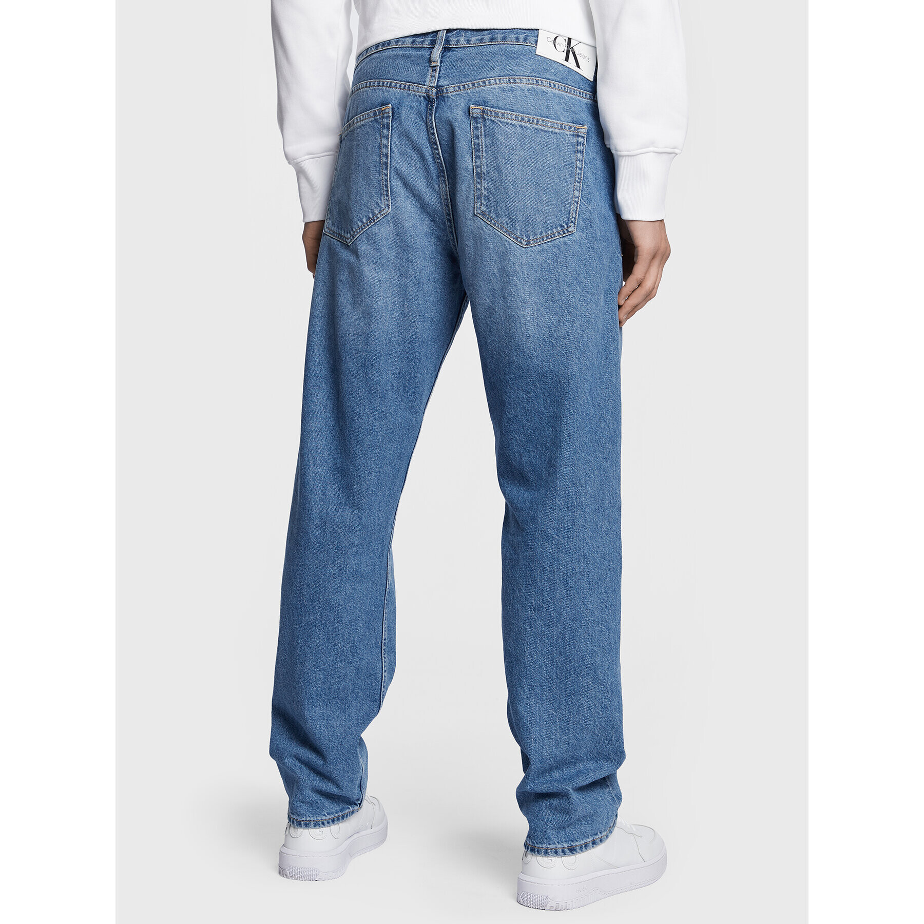 Calvin Klein Jeans Дънки J30J323069 Син Straight Fit - Pepit.bg