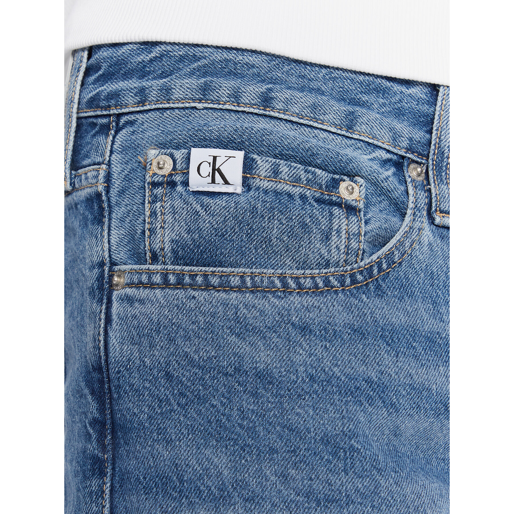 Calvin Klein Jeans Дънки J30J323069 Син Straight Fit - Pepit.bg