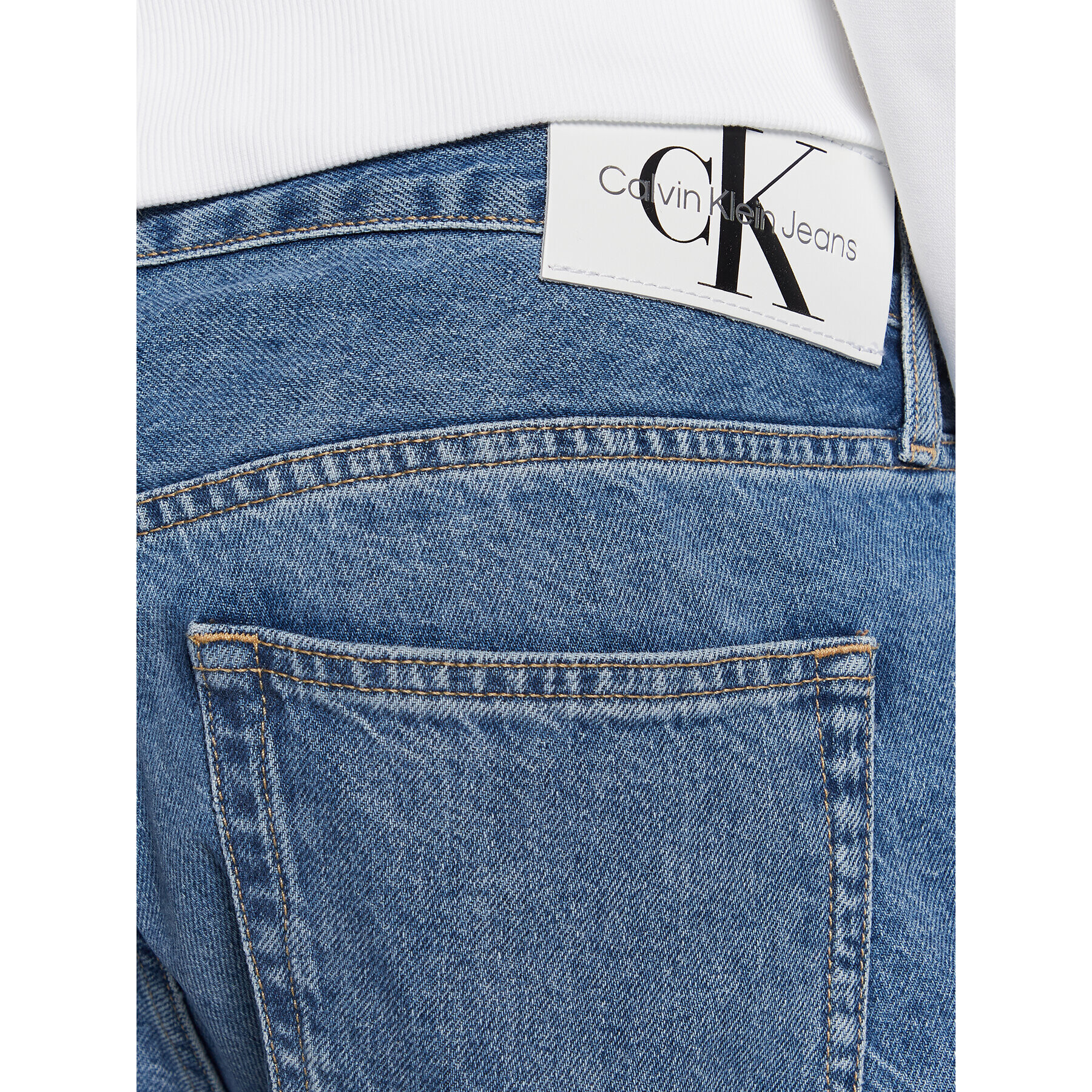 Calvin Klein Jeans Дънки J30J323069 Син Straight Fit - Pepit.bg