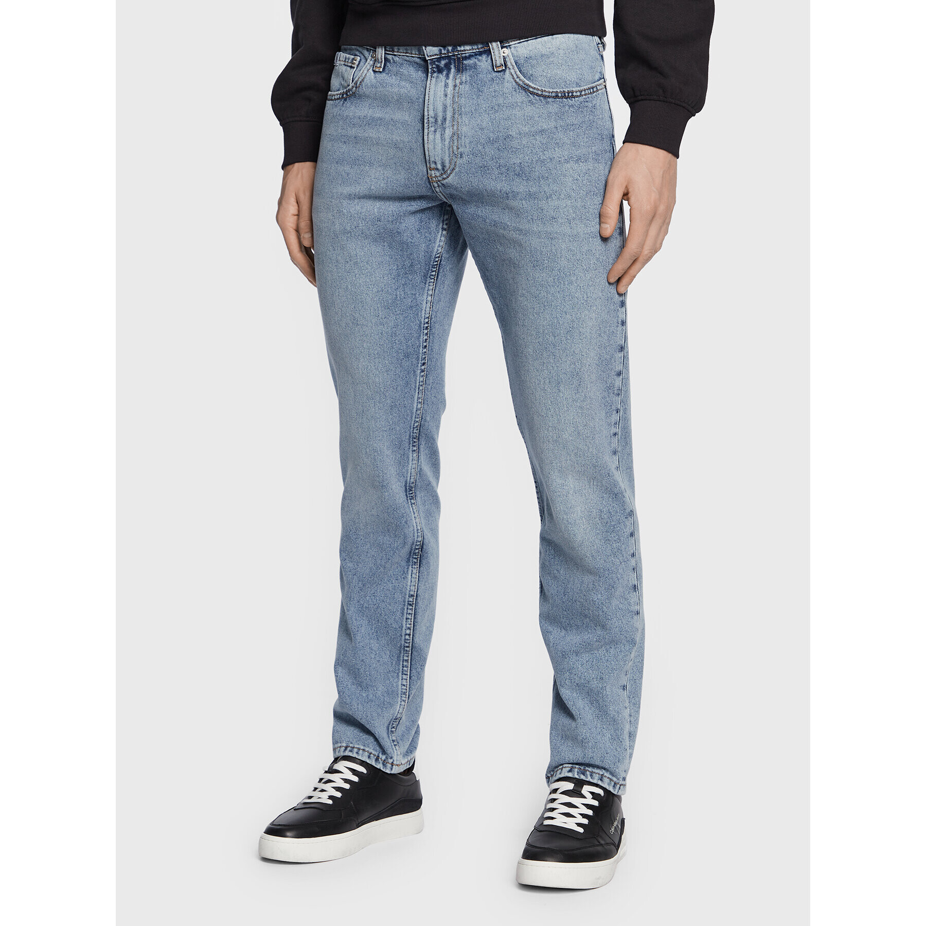 Calvin Klein Jeans Дънки J30J323096 Син Straight Fit - Pepit.bg