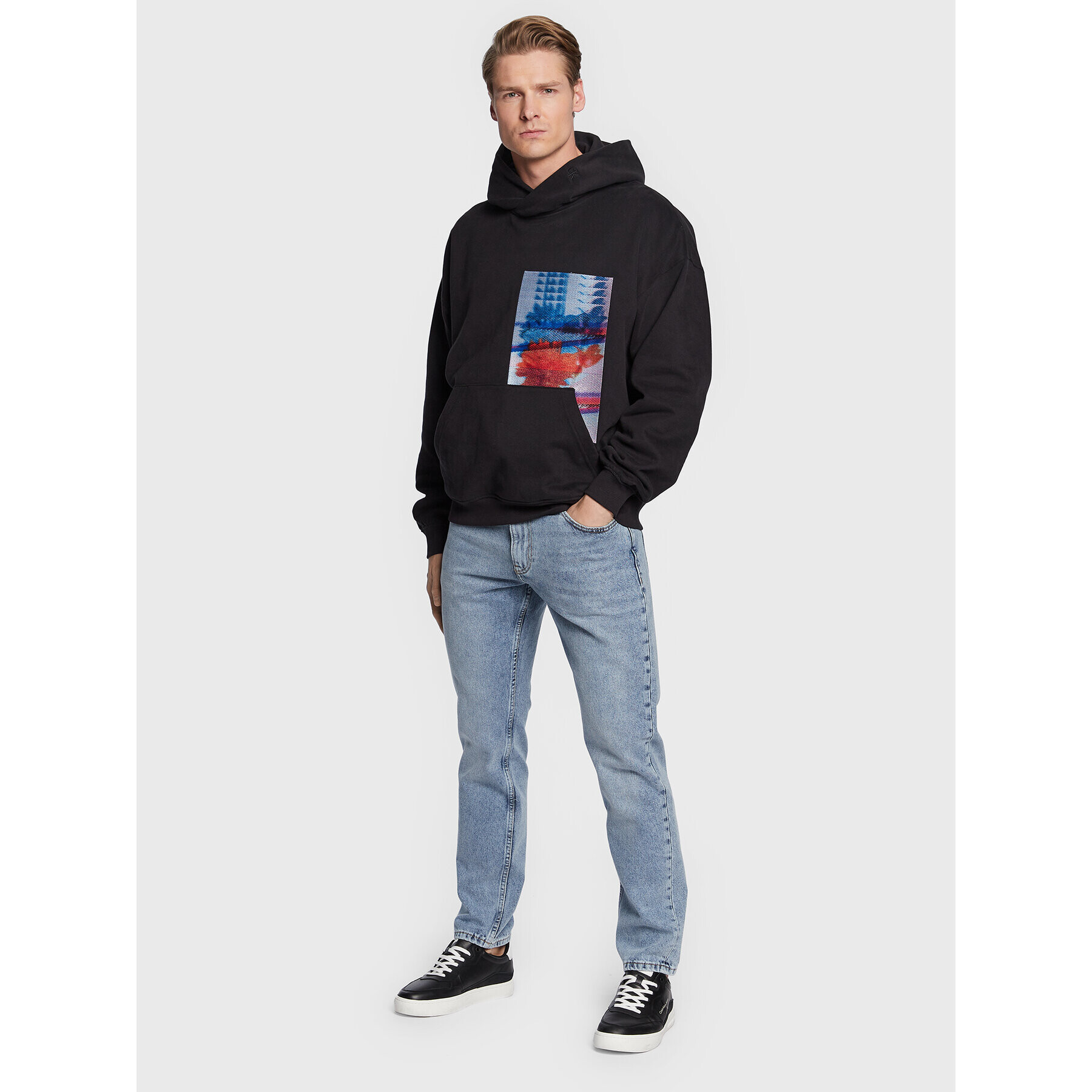 Calvin Klein Jeans Дънки J30J323096 Син Straight Fit - Pepit.bg