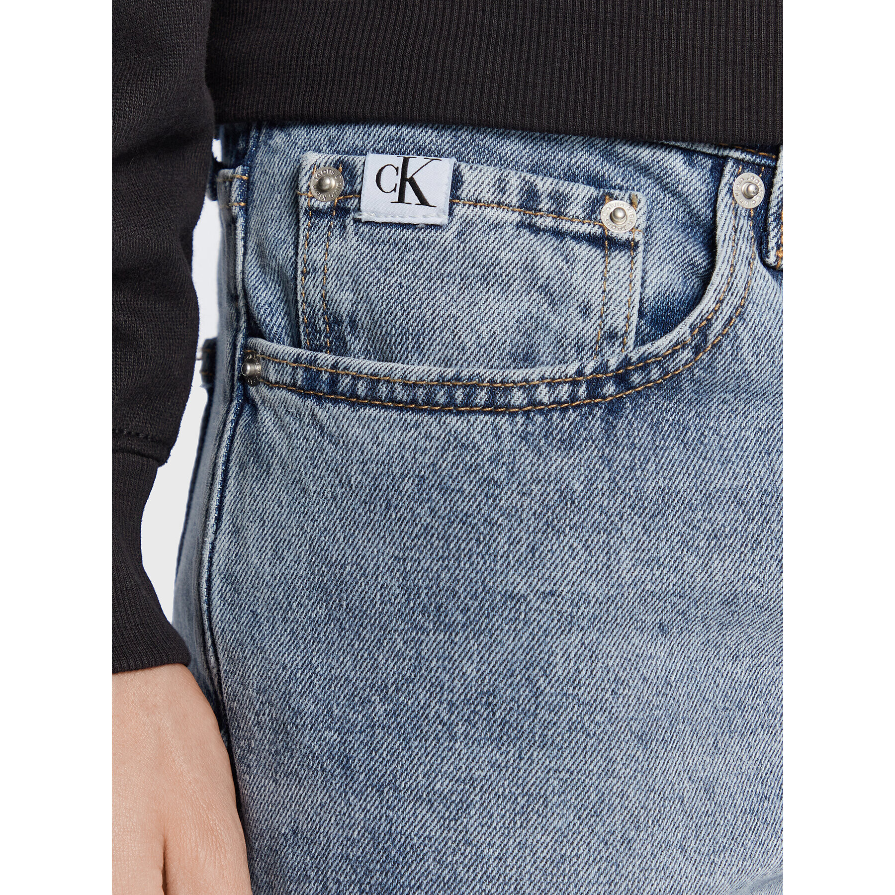 Calvin Klein Jeans Дънки J30J323096 Син Straight Fit - Pepit.bg