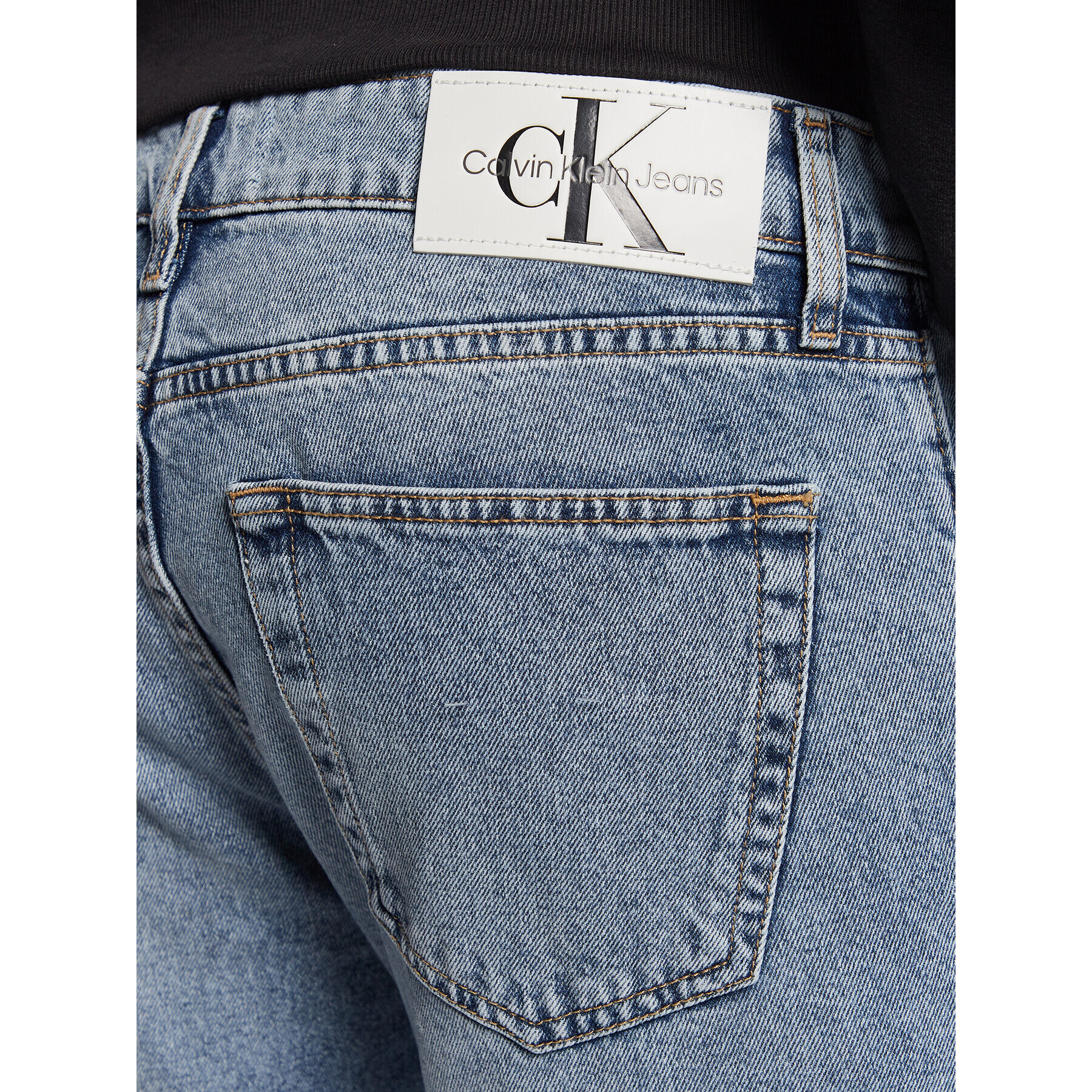 Calvin Klein Jeans Дънки J30J323096 Син Straight Fit - Pepit.bg