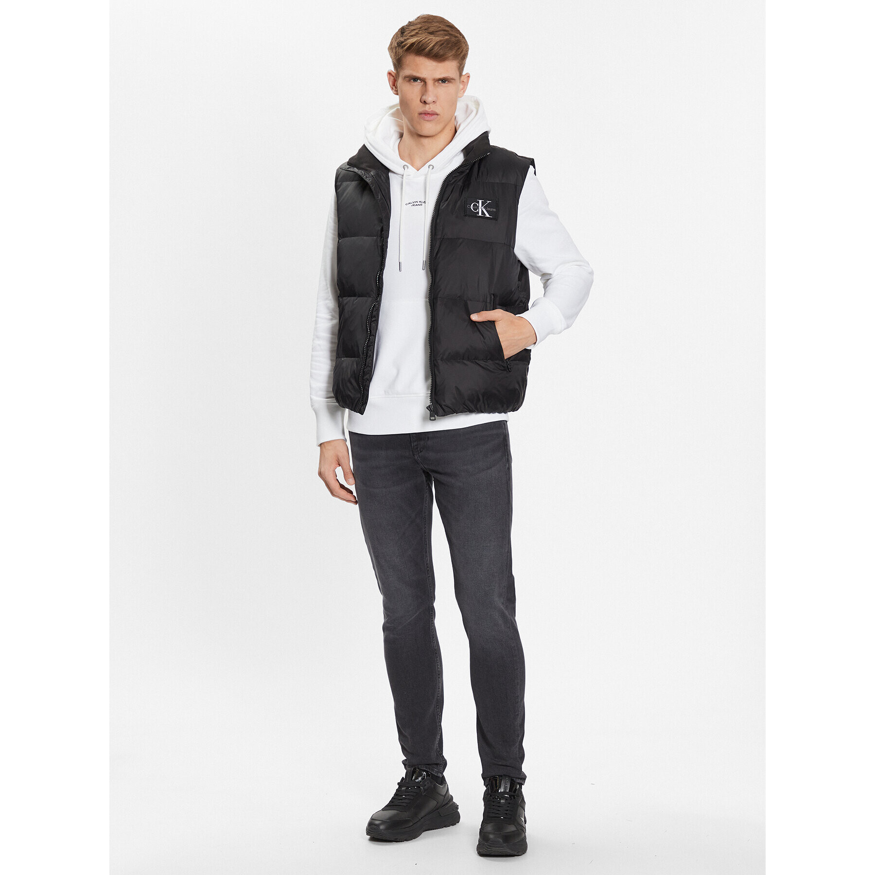 Calvin Klein Jeans Дънки J30J323360 Черен Slim Fit - Pepit.bg