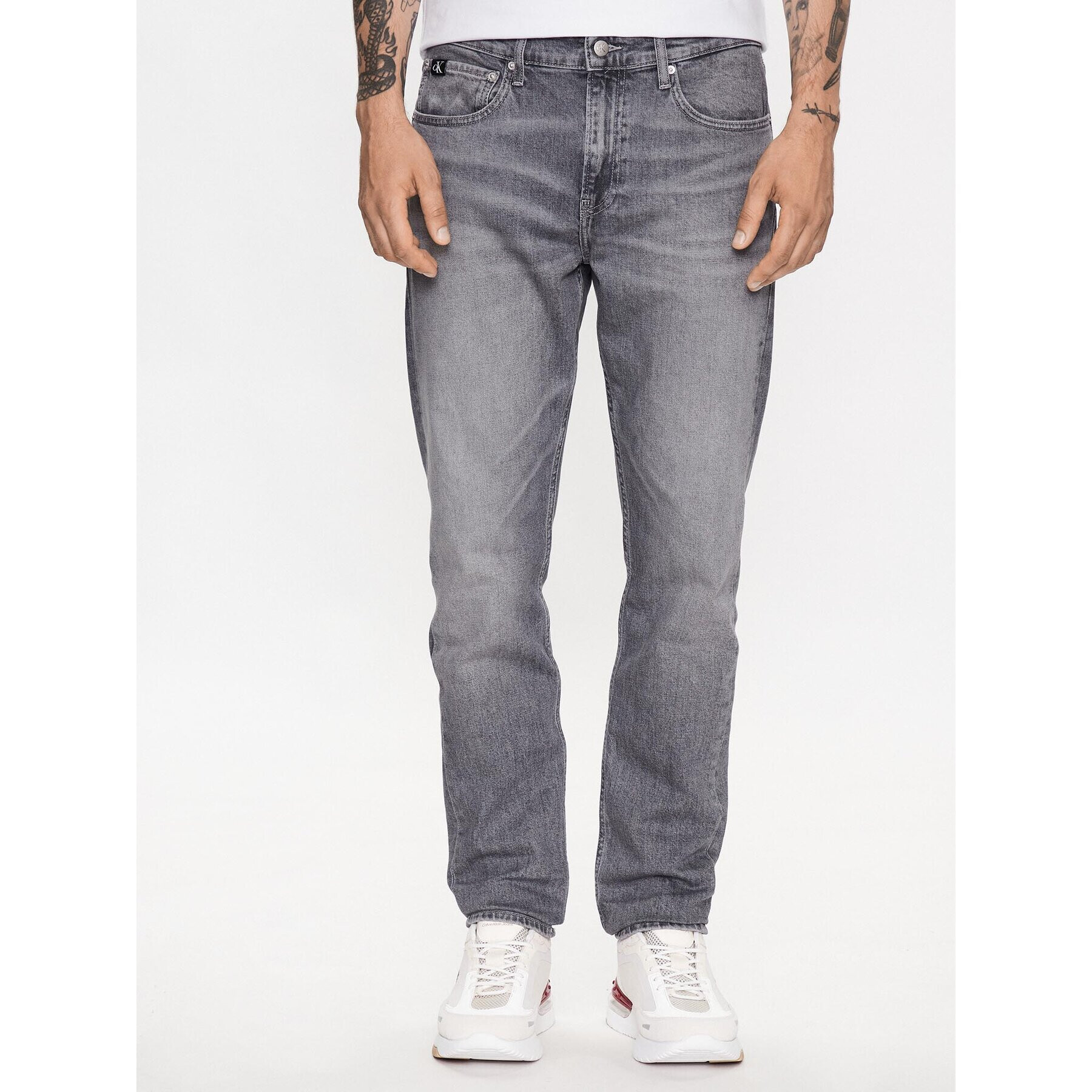 Calvin Klein Jeans Дънки J30J323363 Сив Slim Taper Fit - Pepit.bg