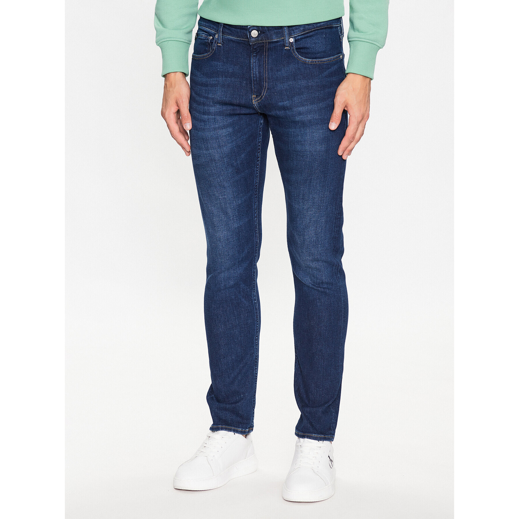 Calvin Klein Jeans Дънки J30J323384 Тъмносин Slim Fit - Pepit.bg