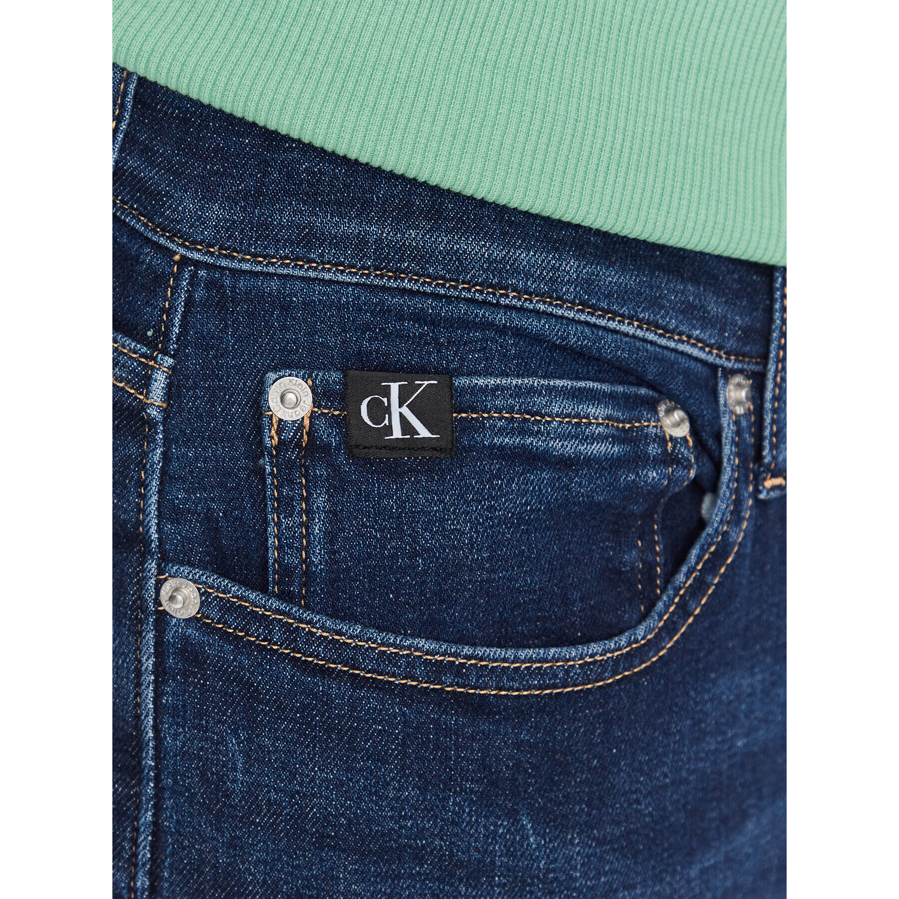 Calvin Klein Jeans Дънки J30J323384 Тъмносин Slim Fit - Pepit.bg