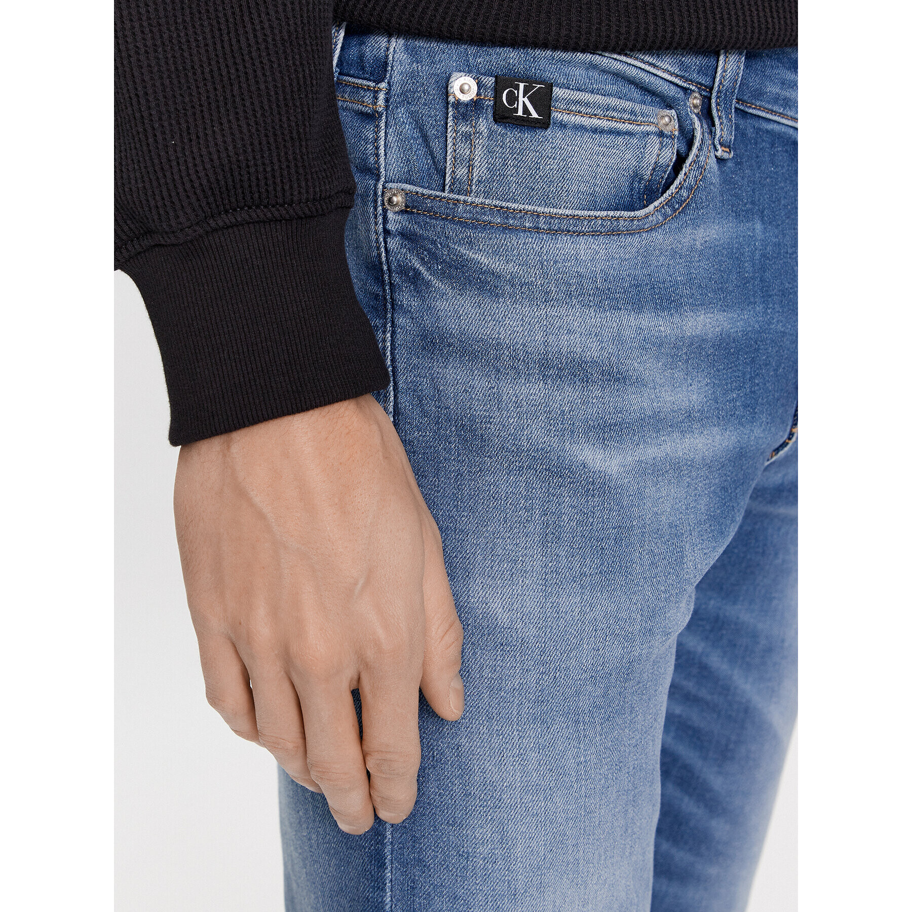 Calvin Klein Jeans Дънки J30J323685 Син Slim Fit - Pepit.bg