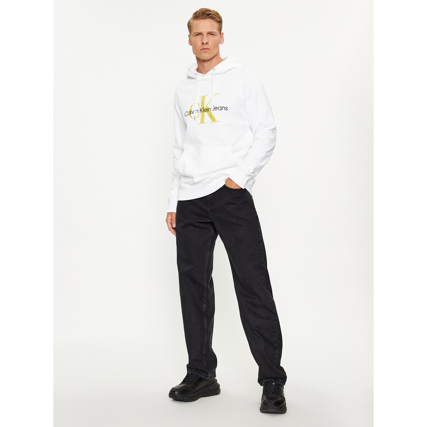 Calvin Klein Jeans Дънки J30J323890 Черен Straight Fit - Pepit.bg
