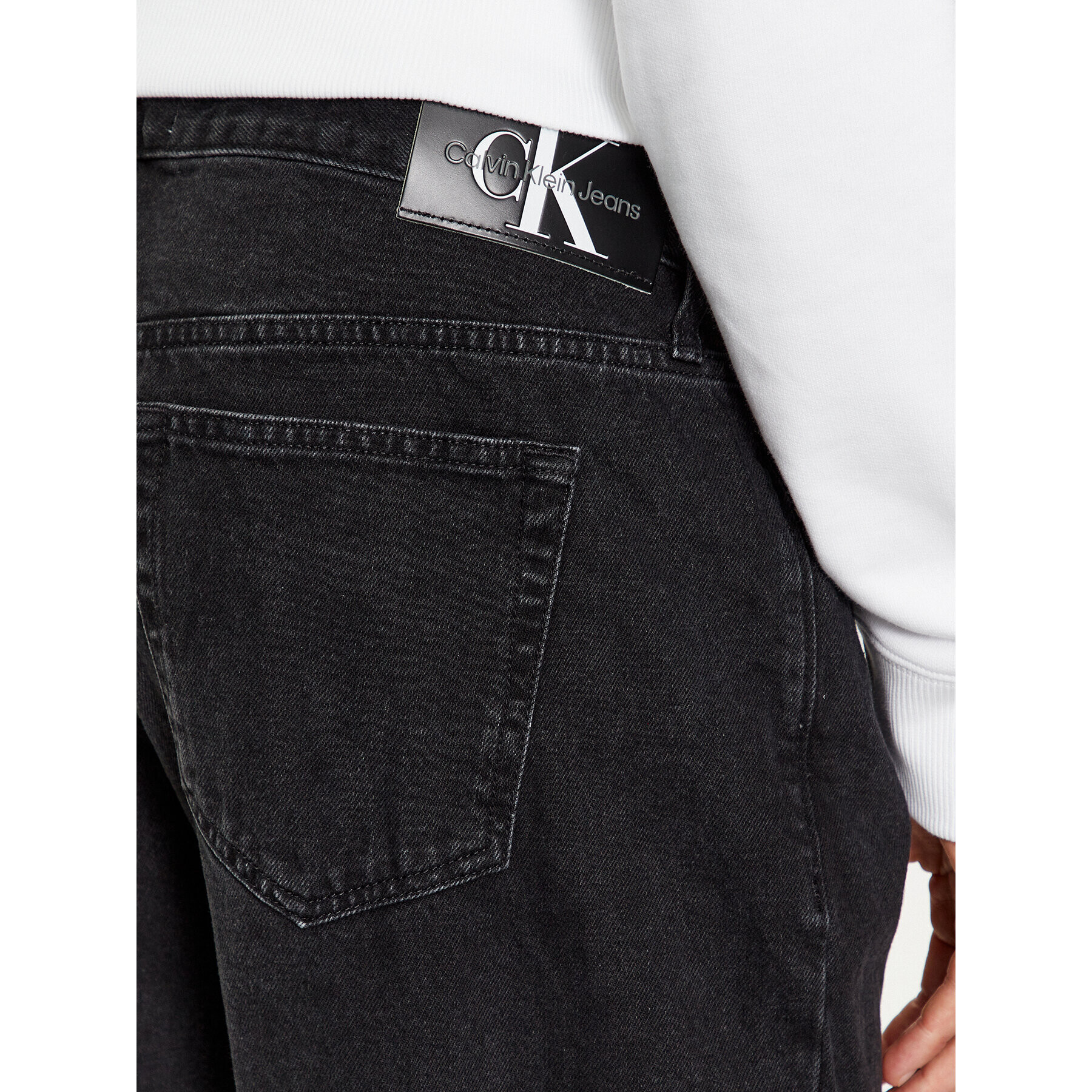 Calvin Klein Jeans Дънки J30J323890 Черен Straight Fit - Pepit.bg