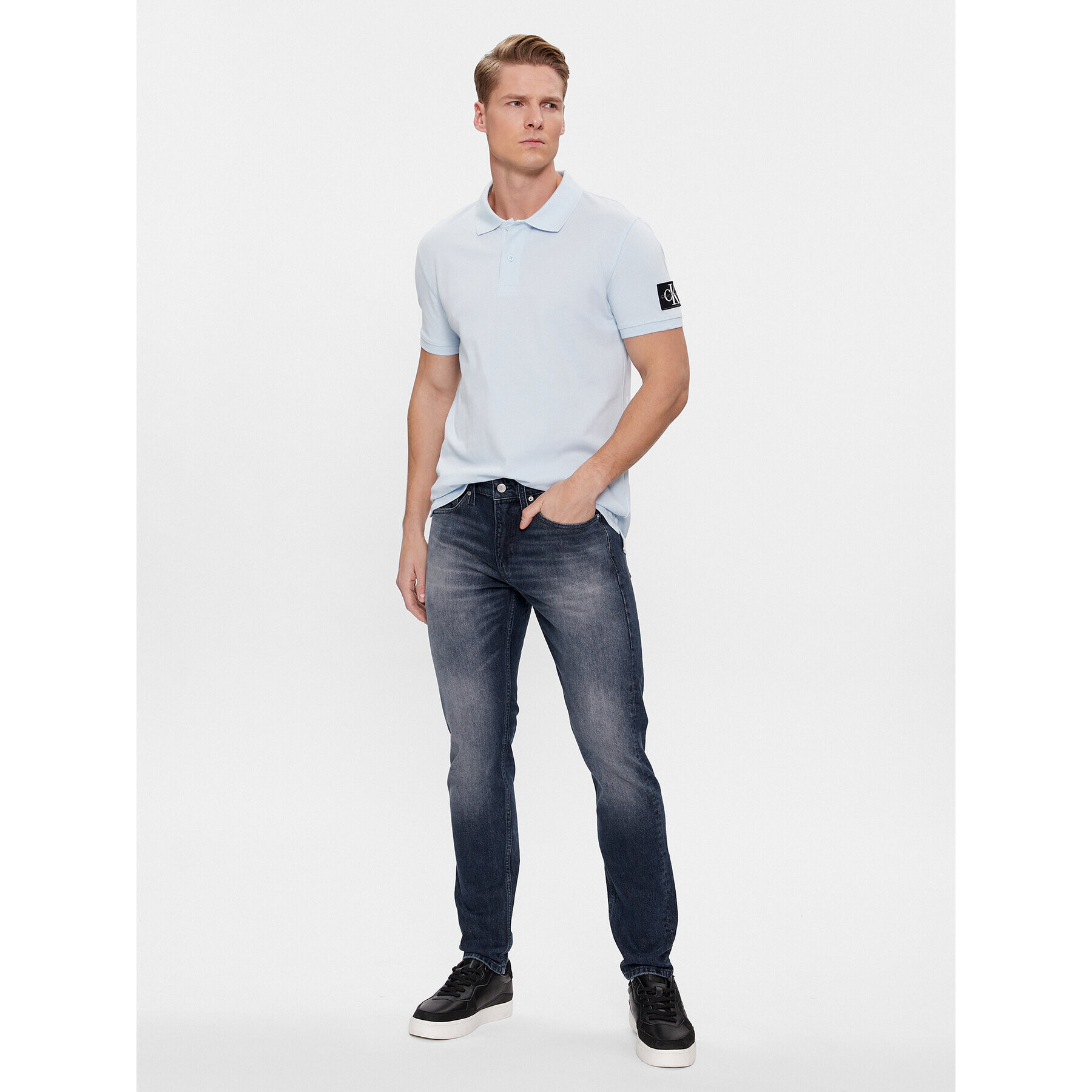 Calvin Klein Jeans Дънки J30J324189 Тъмносин Slim Fit - Pepit.bg