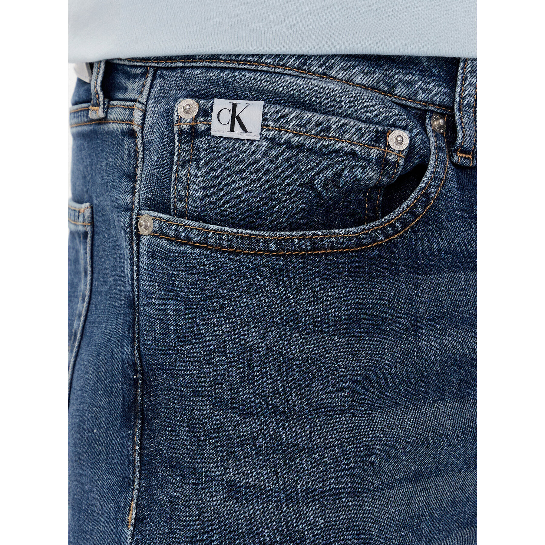 Calvin Klein Jeans Дънки J30J324193 Син Slim Taper Fit - Pepit.bg