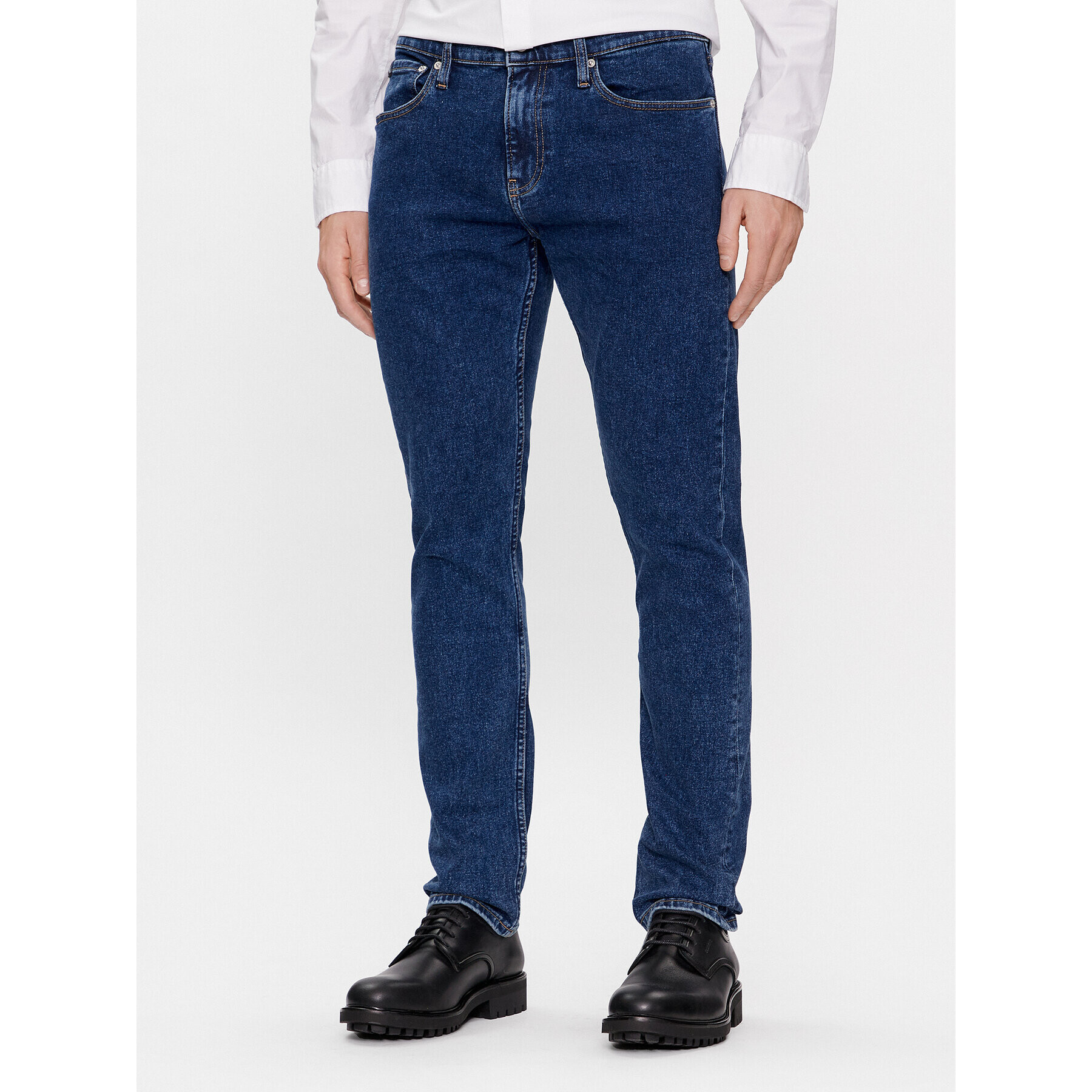 Calvin Klein Jeans Дънки J30J324194 Син Slim Fit - Pepit.bg