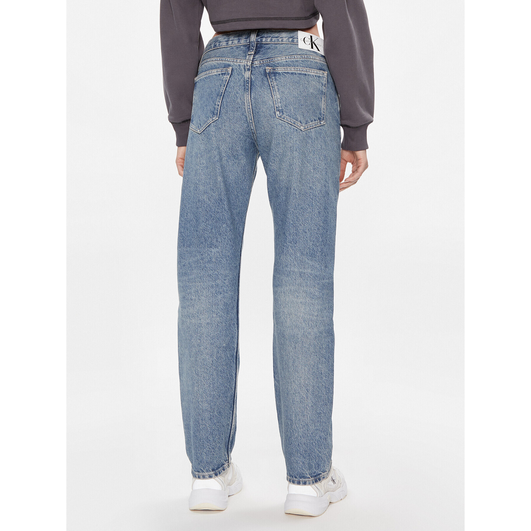 Calvin Klein Jeans Дънки Low Rise Straight J20J222437 Тъмносин Straight Fit - Pepit.bg