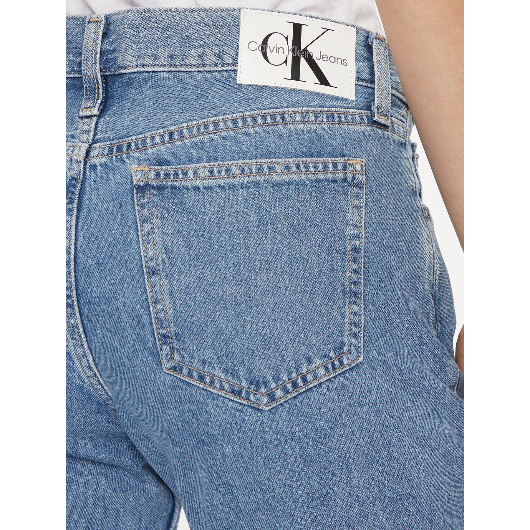 Calvin Klein Jeans Дънки Low Rise Straight J20J222439 Син Straight Fit - Pepit.bg