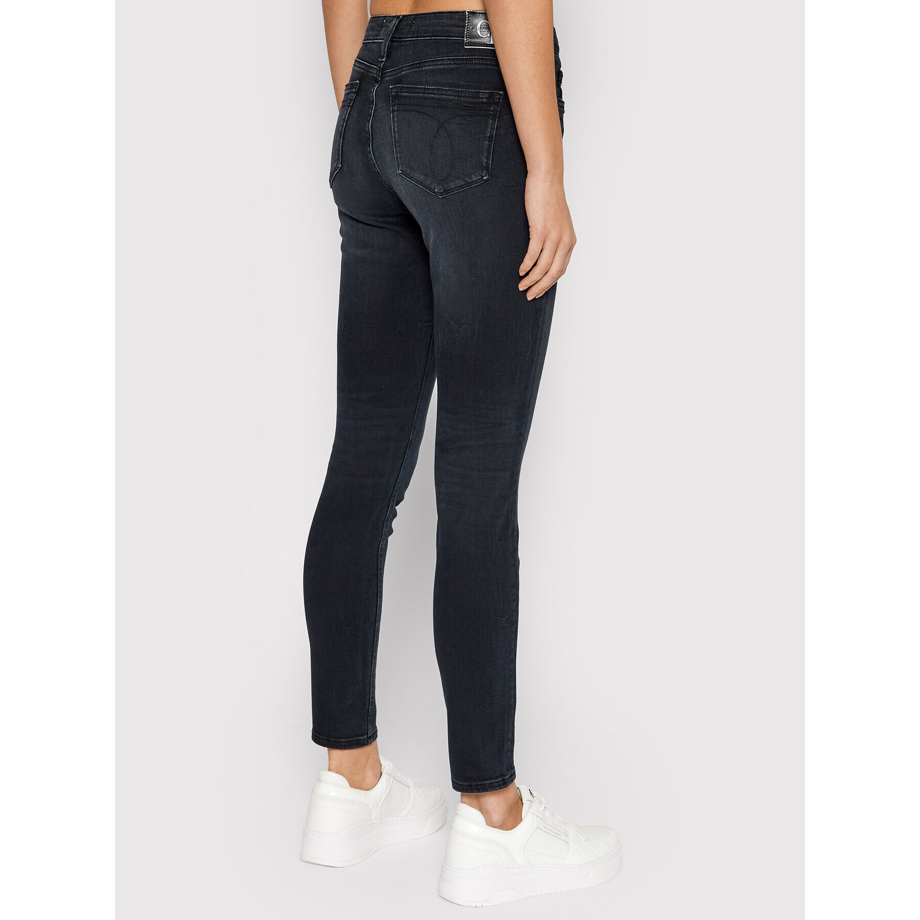 Calvin Klein Jeans Дънки Mid Rise J20J217071 Черен Skinny Fit - Pepit.bg