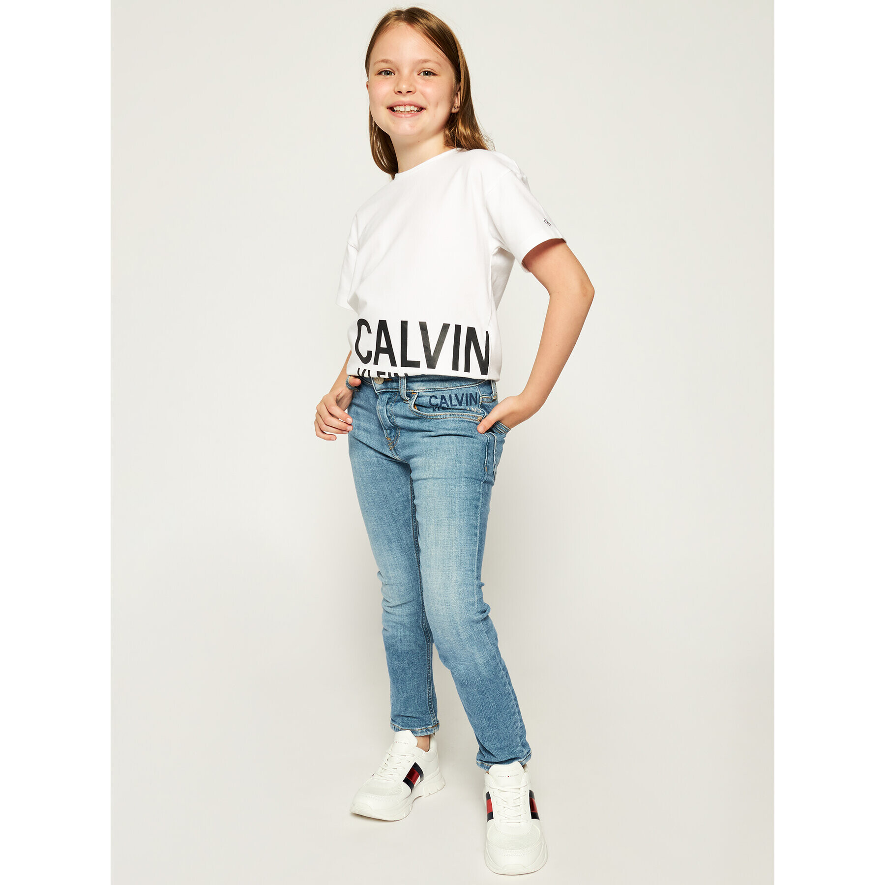 Calvin Klein Jeans Дънки Pine Light IB0IB00335 Син Skinny Fit - Pepit.bg