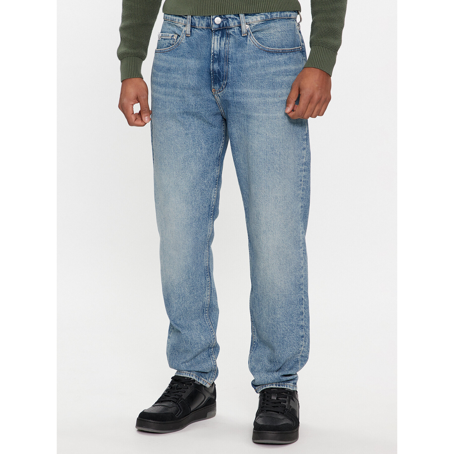 Calvin Klein Jeans Дънки Regular Taper J30J324556 Син Regular Fit - Pepit.bg