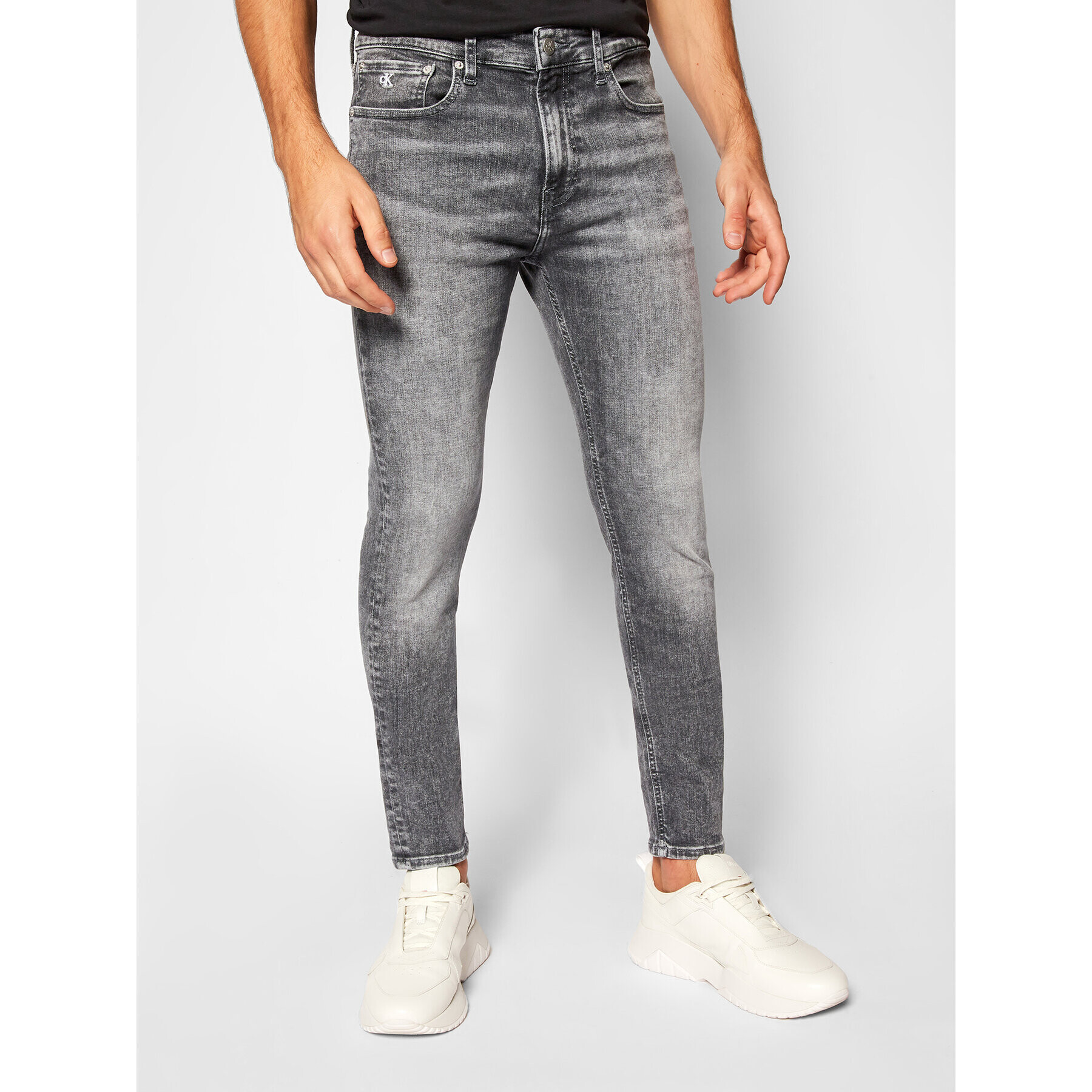 Calvin Klein Jeans Дънки Skinny Fit J30J316016 Сив Skinny Fit - Pepit.bg