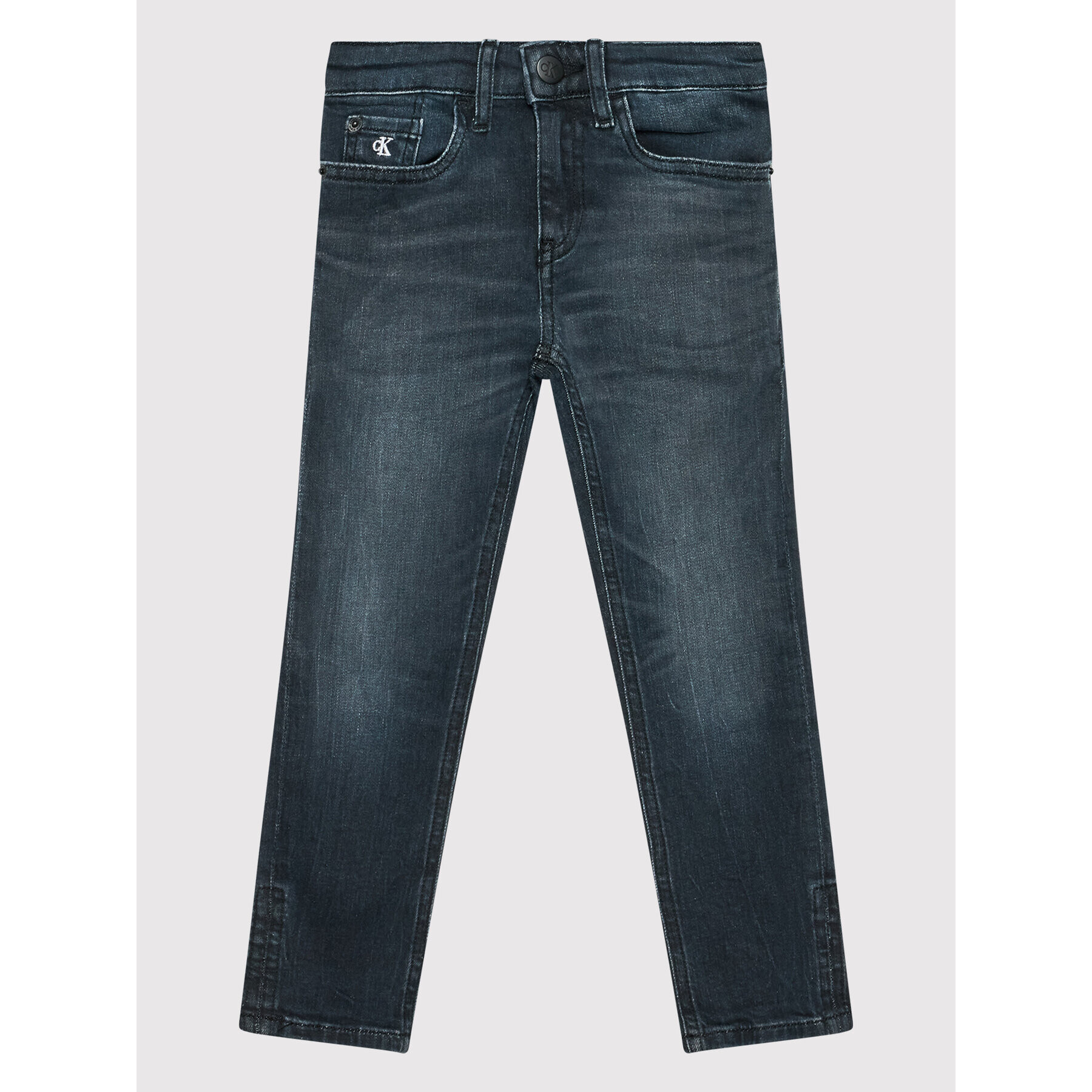 Calvin Klein Jeans Дънки Slim Blue Black IB0IB01078 Тъмносин Slim Fit - Pepit.bg