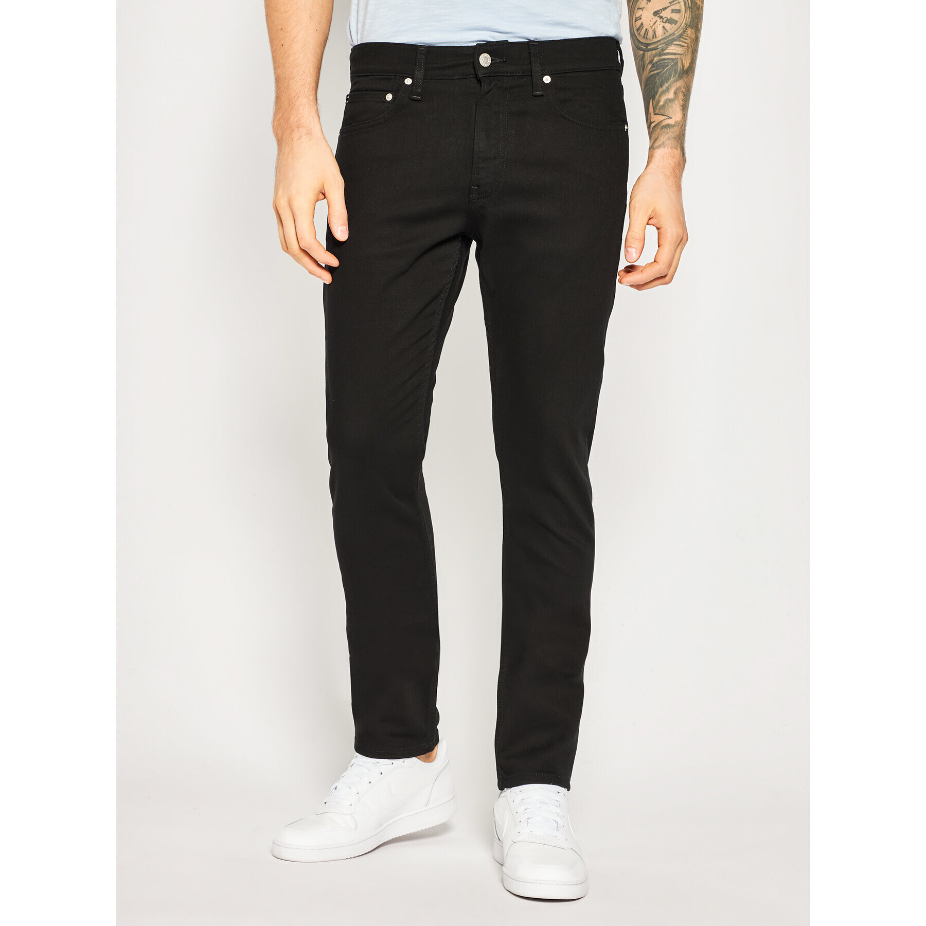 Calvin Klein Jeans Дънки тип Slim Fit J30J307718911 Черен Regular Fit - Pepit.bg