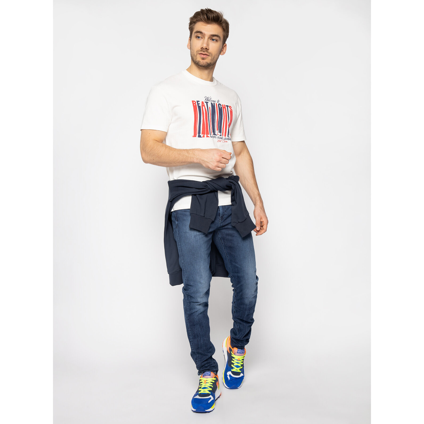 Calvin Klein Jeans Дънки тип Slim Fit J30J314615 Тъмносин Slim Taper - Pepit.bg