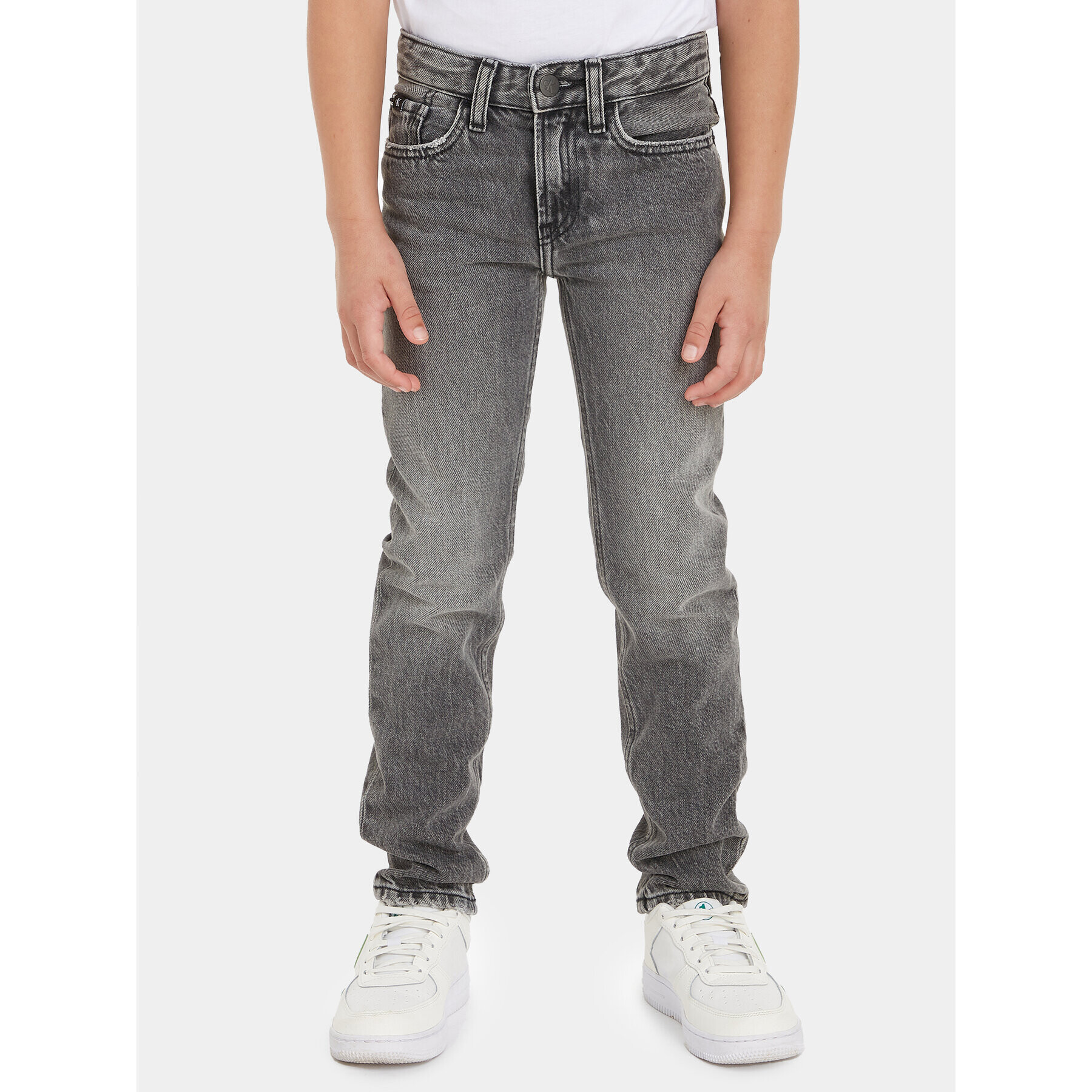 Calvin Klein Jeans Дънки Visual IB0IB01777 Сив Slim Fit - Pepit.bg