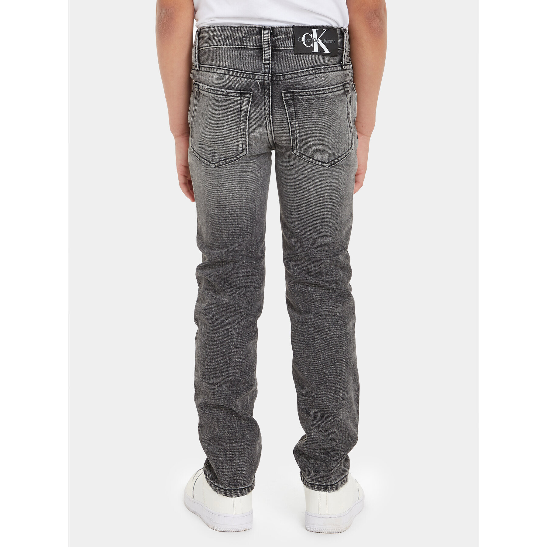 Calvin Klein Jeans Дънки Visual IB0IB01777 Сив Slim Fit - Pepit.bg