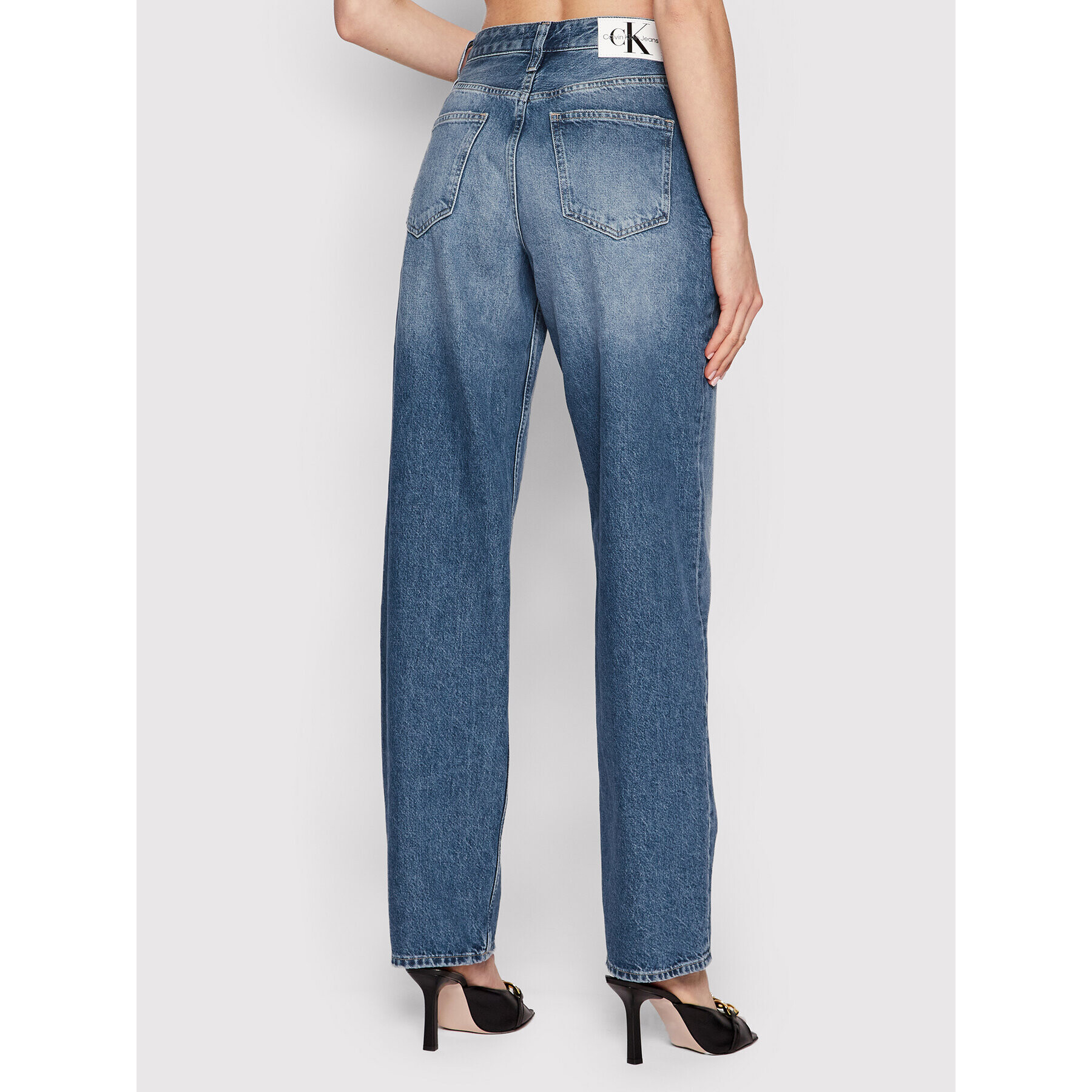 Calvin Klein Jeans Дънки Woven J20J218939 Син Relaxed Fit - Pepit.bg