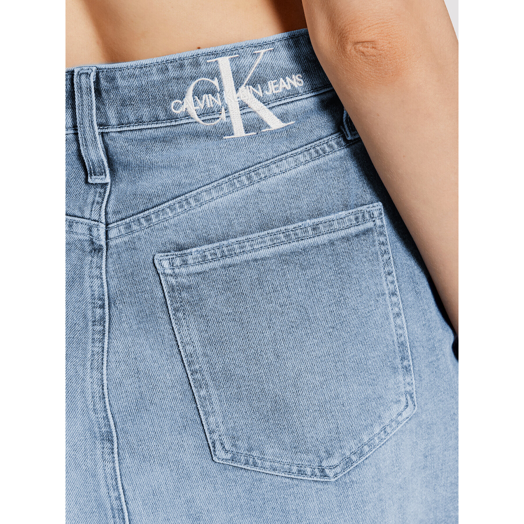 Calvin Klein Jeans Дънкова пола J20J216510 Син Regular Fit - Pepit.bg